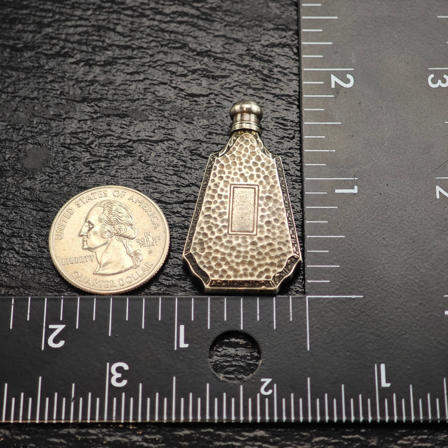 Art Deco Sterling Silver Poison Flask B2178