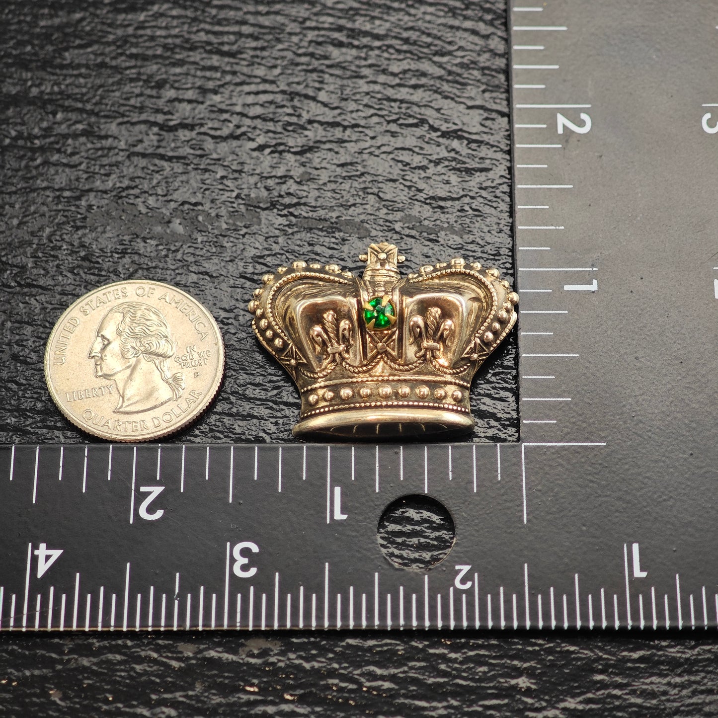 1950's Gold Plated Crown Sterling Silver Brooch B2184