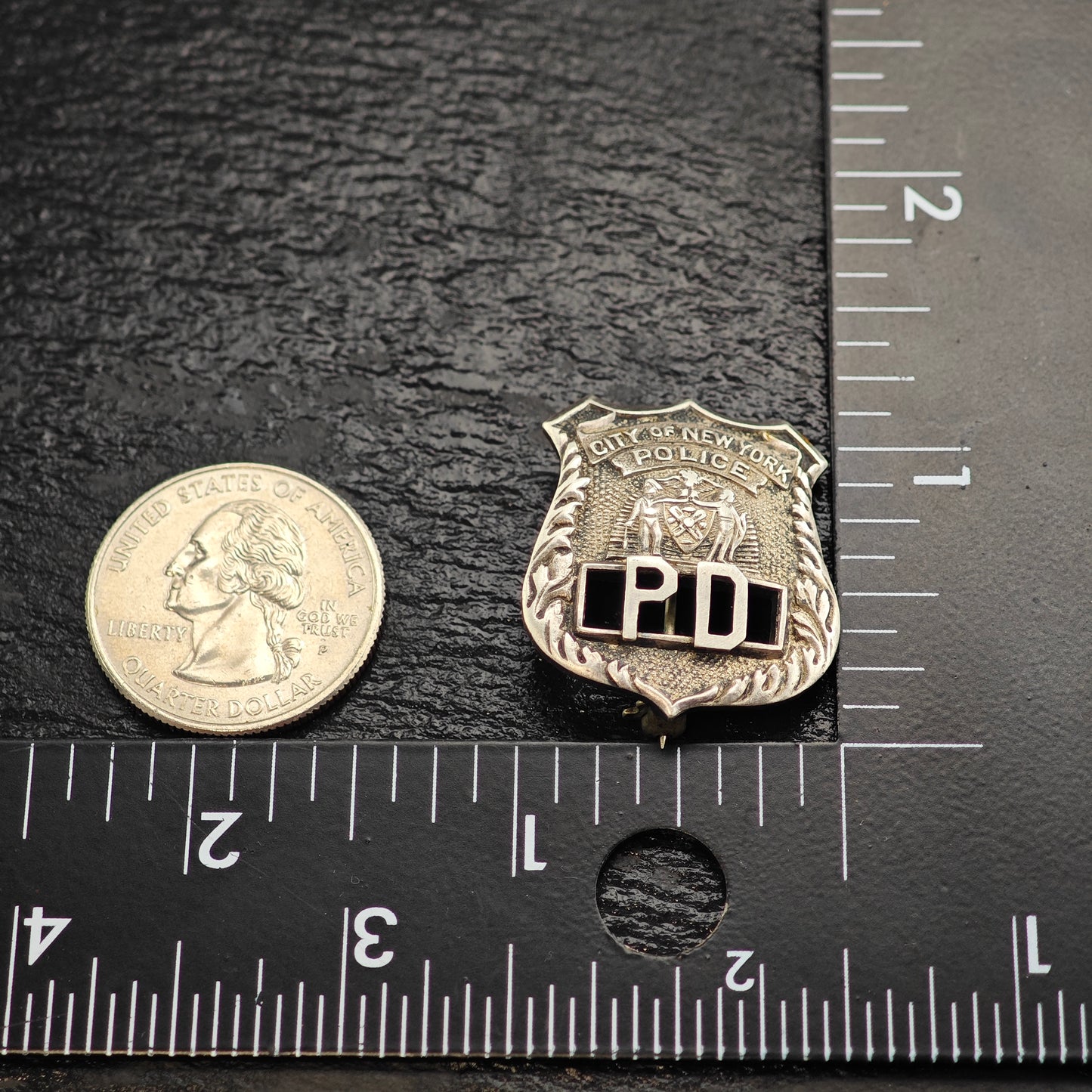 NY Police Shield Sterling Silver Brooch B2199