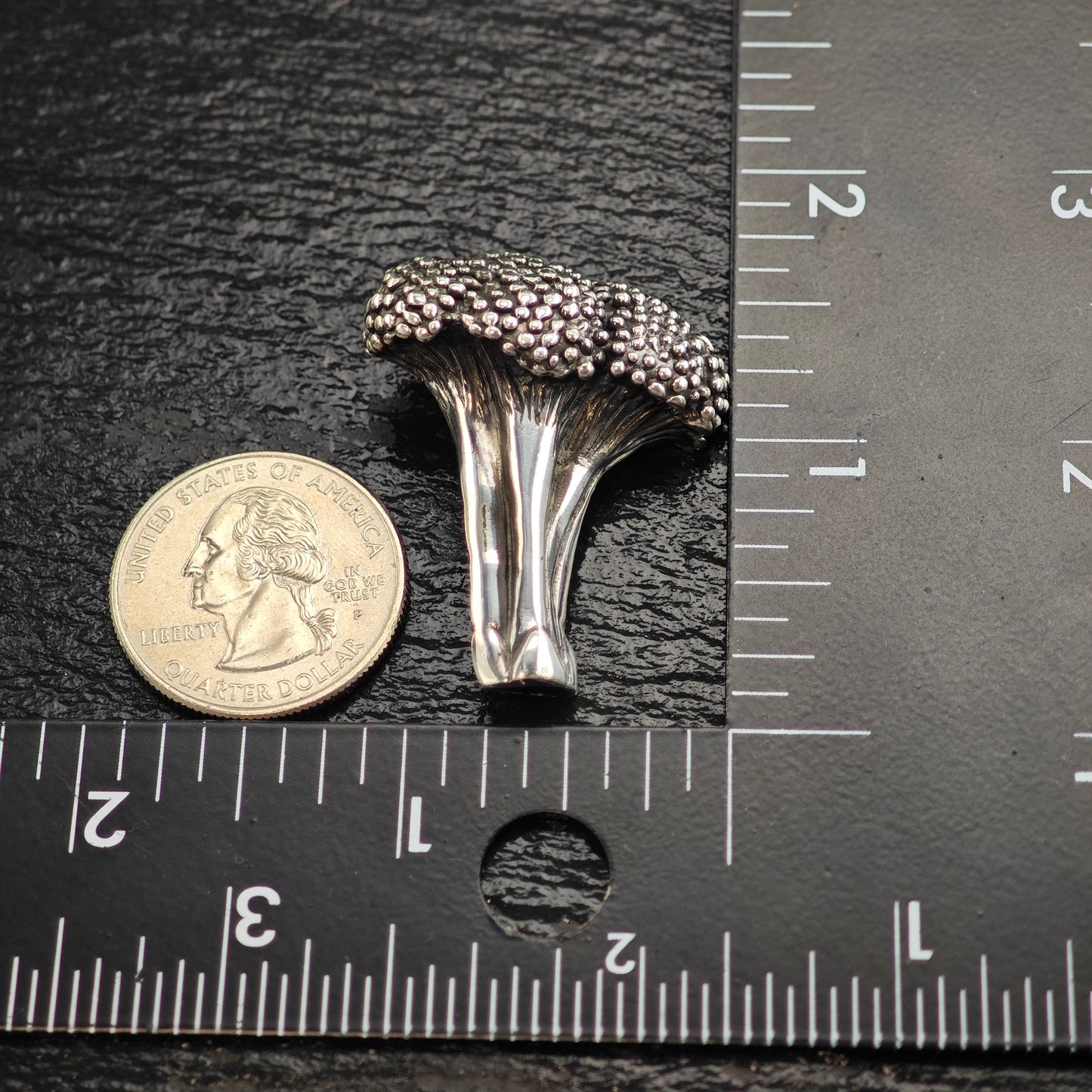 Sterling Silver Broccoli Brooch B2201