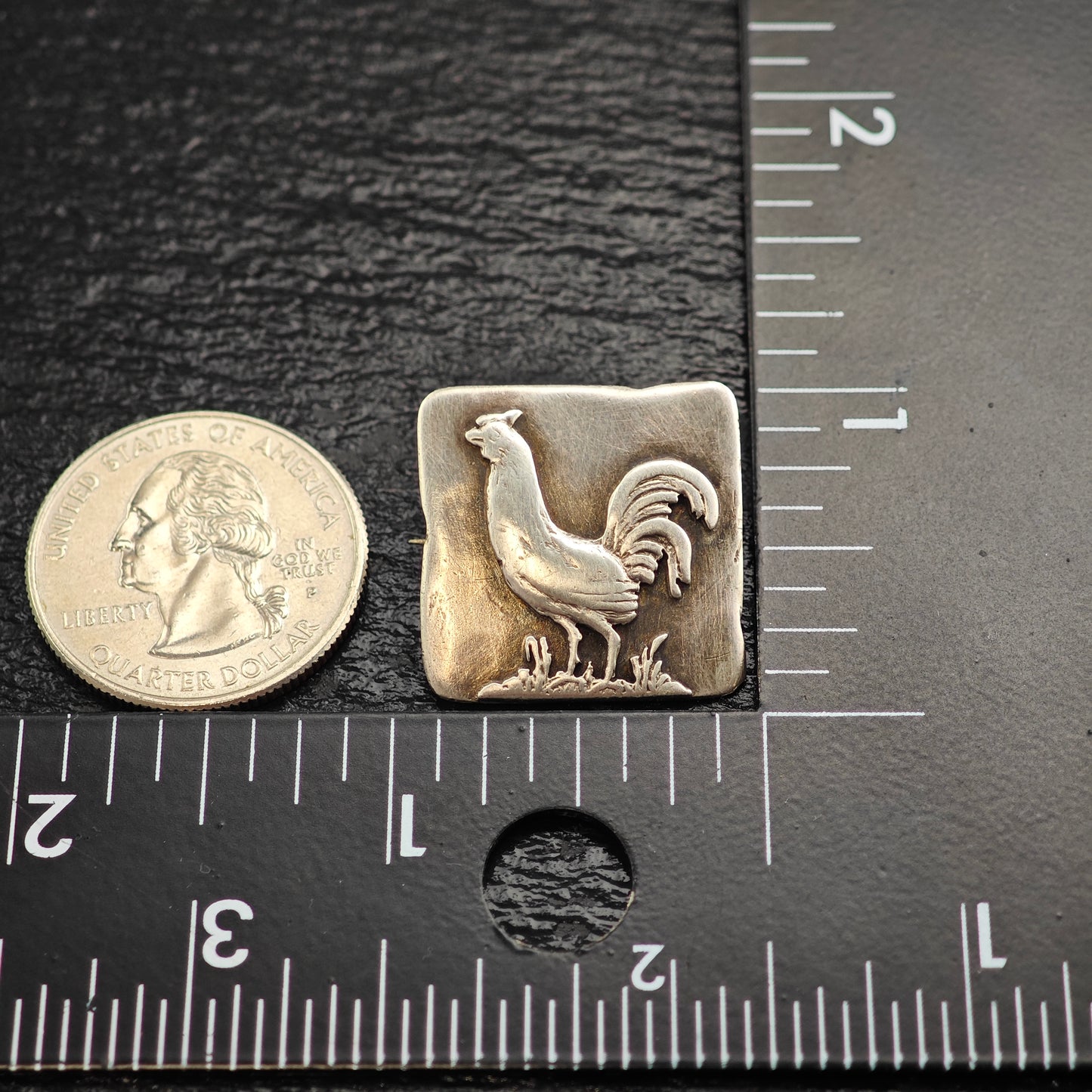 Rooster Sterling Silver Brooch B2207
