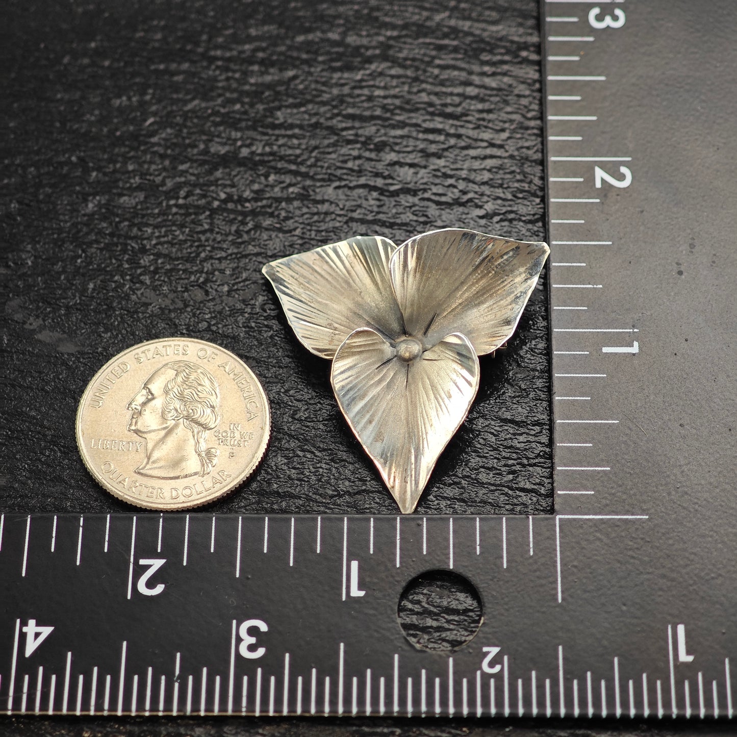 Floral Sterling Silver Brooch B2221