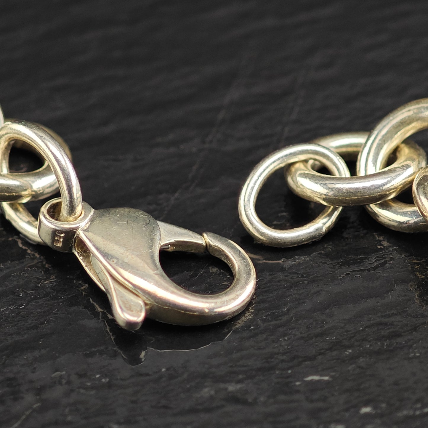 Vintage Tiffany Hearts, Sterling Silver Curb Chain Necklace N2714