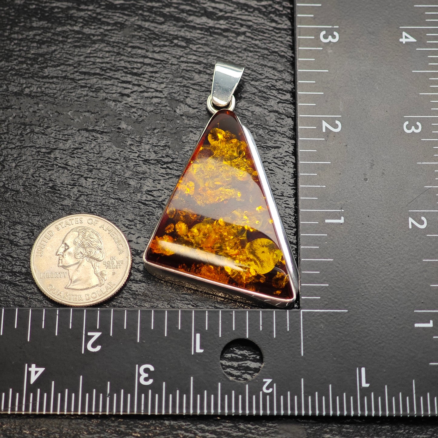 Choice of Amber Sterling Silver Pendant P3011