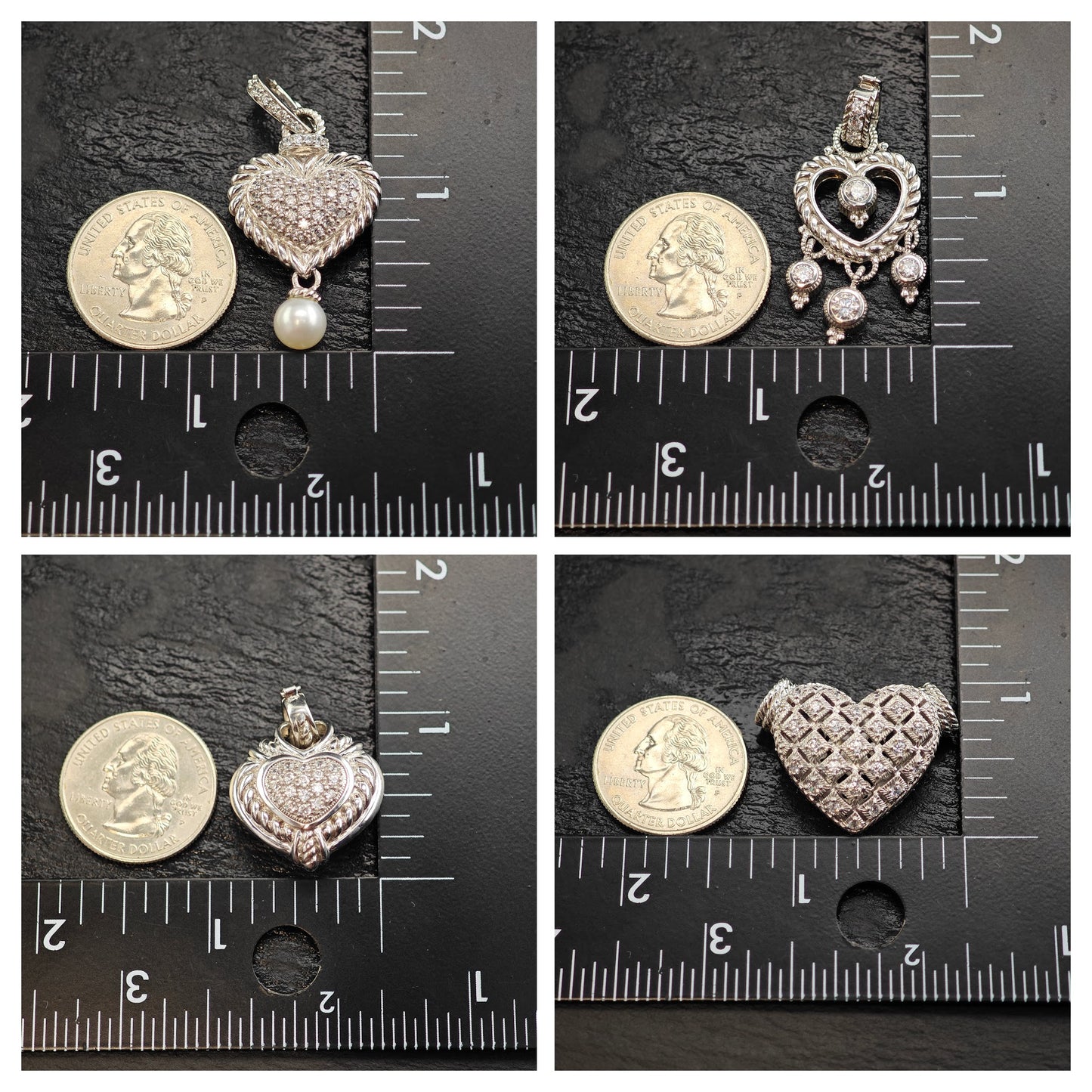 Choice of Judith Ripka Heart Pendants, Sterling Silver P3025
