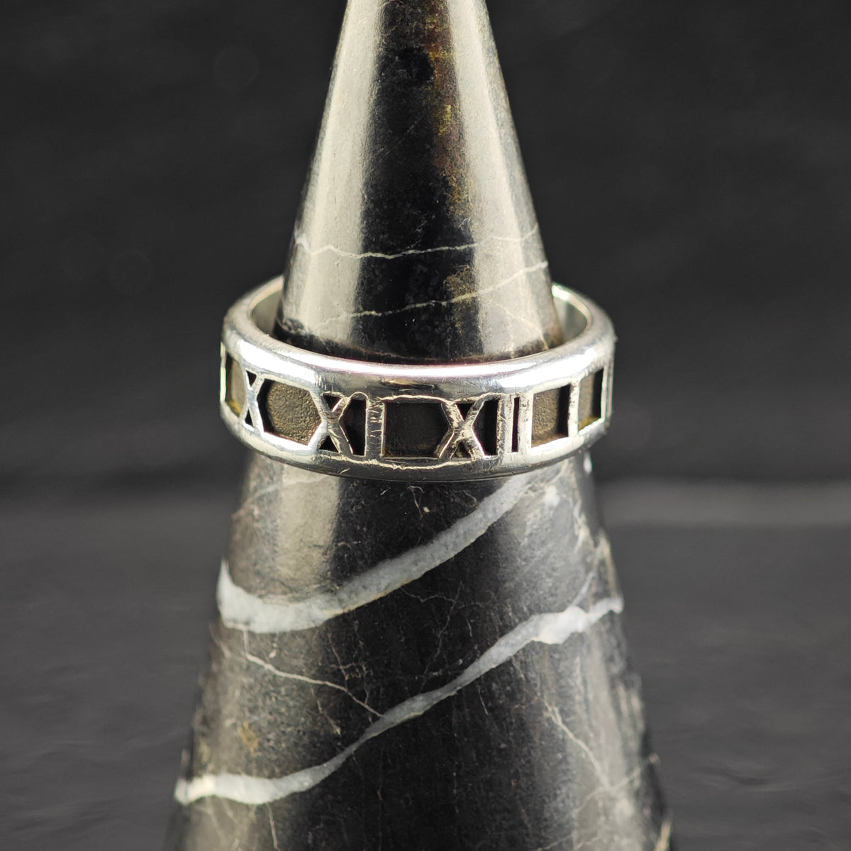 1995 Tiffany & Co. Italian Atlas Sterling Silver Ring Sz 9 R6857