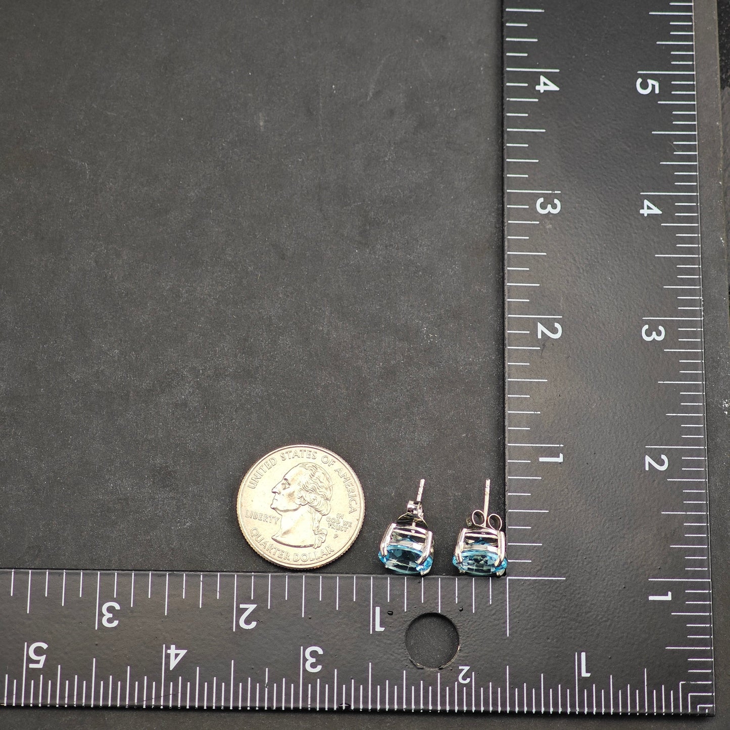 Vintage Topaz Round Sterling Silver Stud Earrings ER3028