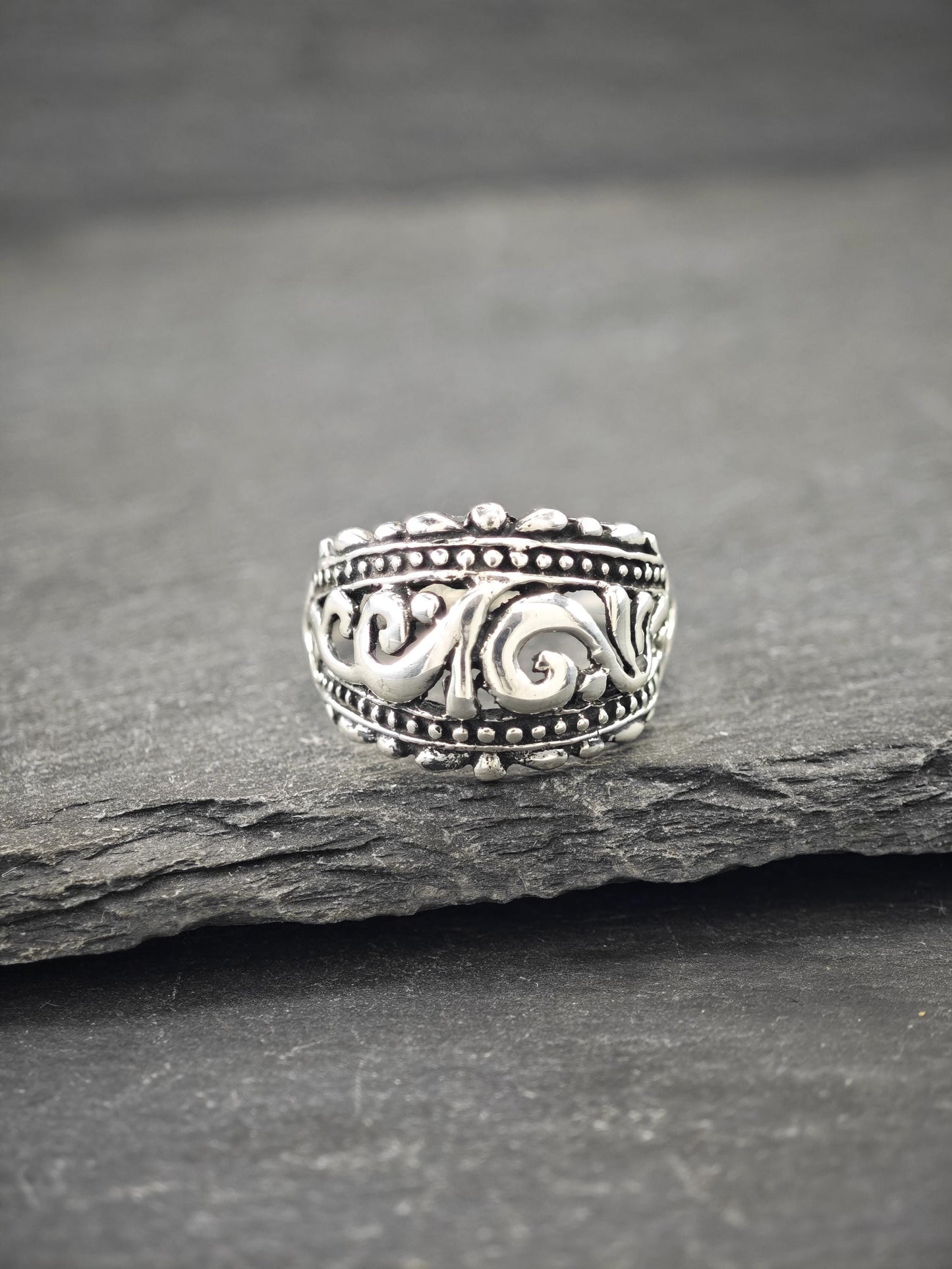 Vintage Filigree Ring Sterling Silver