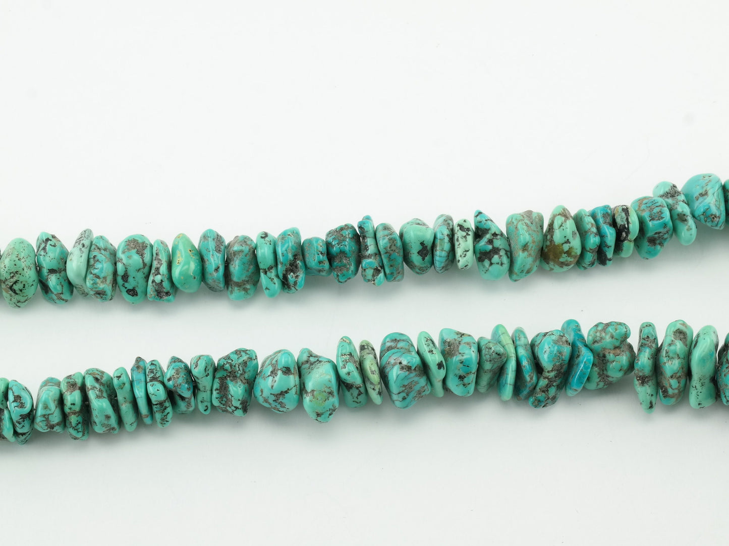 500ct Kingman Turquoise Nugget Necklace Sterling Silver