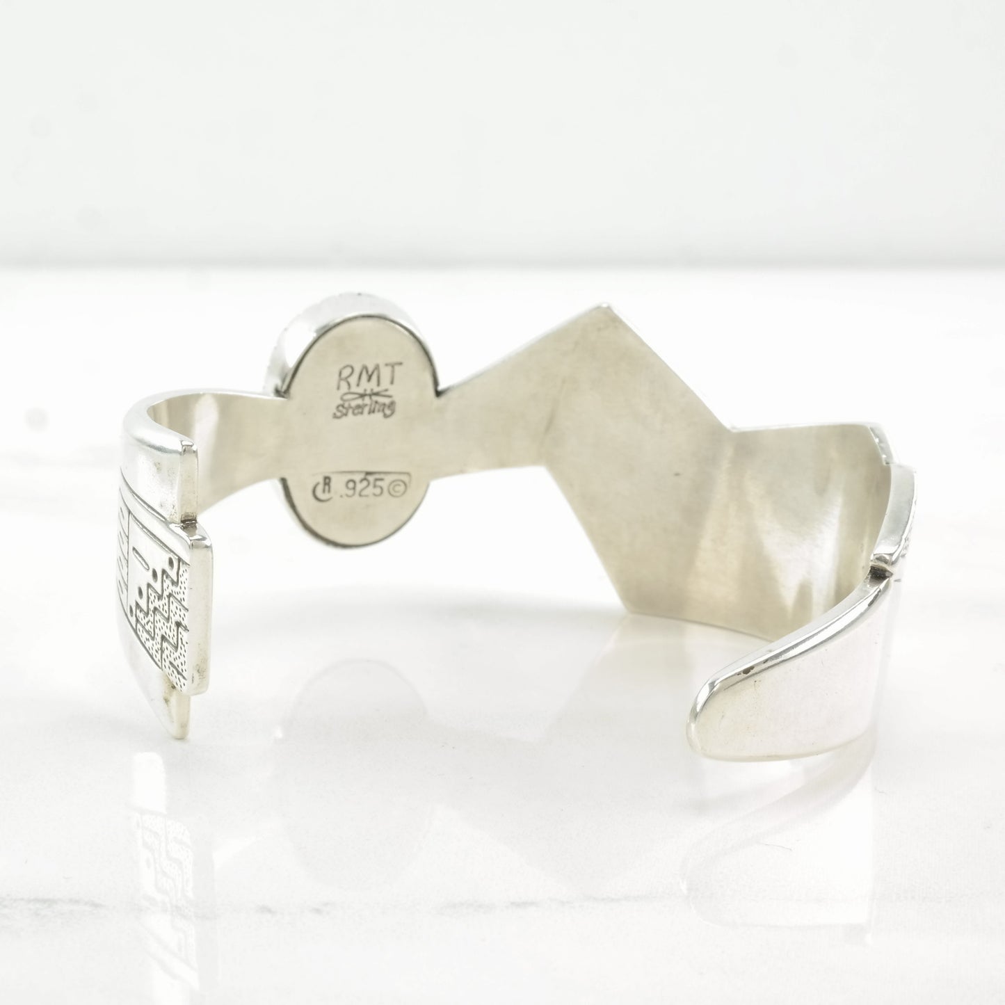 Roderick Tenorio Sterling Silver Cuff Bracelet with Multi-Gem Inlay and Relios