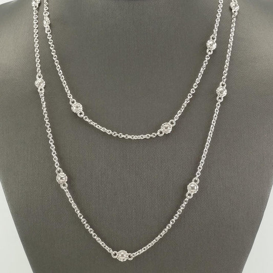 Vintage Judith Ripka Sterling Silver CZ Reversible Necklace