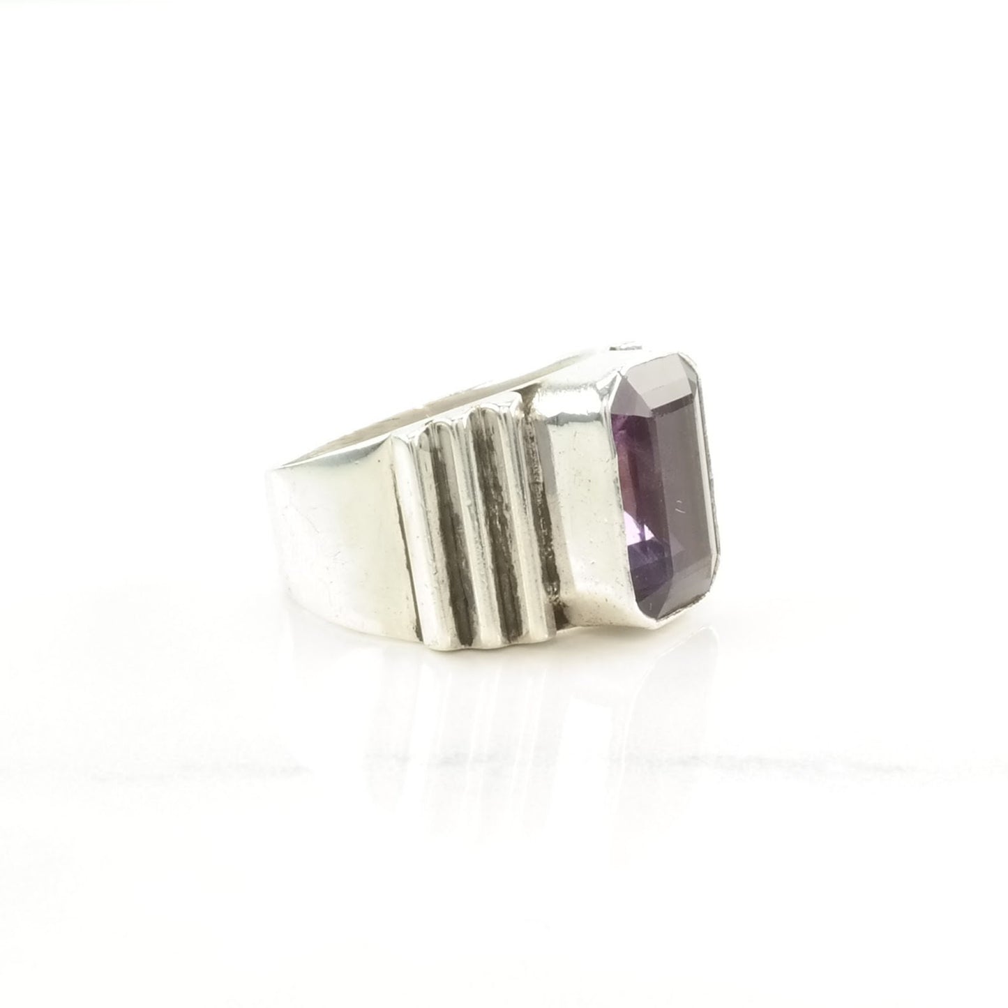 Vintage Carol Felley Silver Ring Amethyst Sterling Purple Size 9 1/4