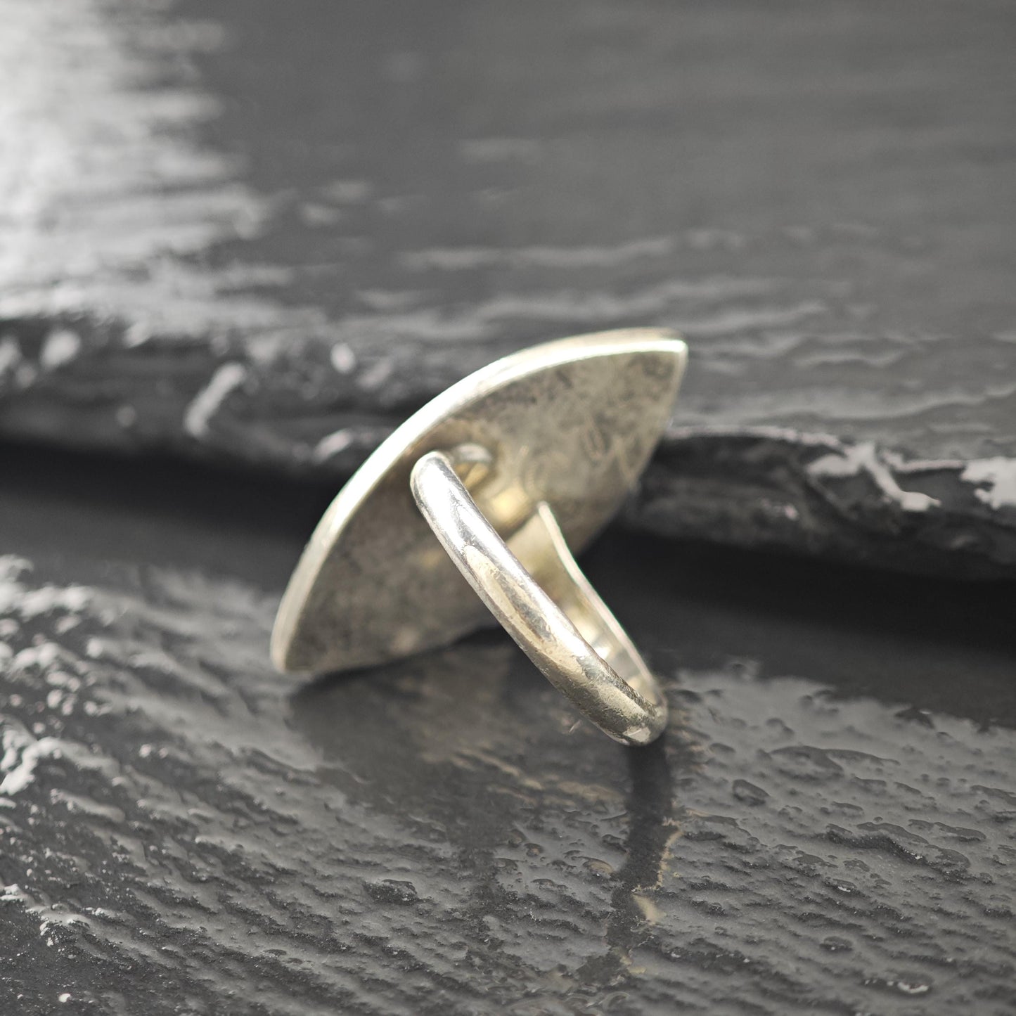 Native American Turquoise Inlay Ring Sterling Silver Sz 5 1/2