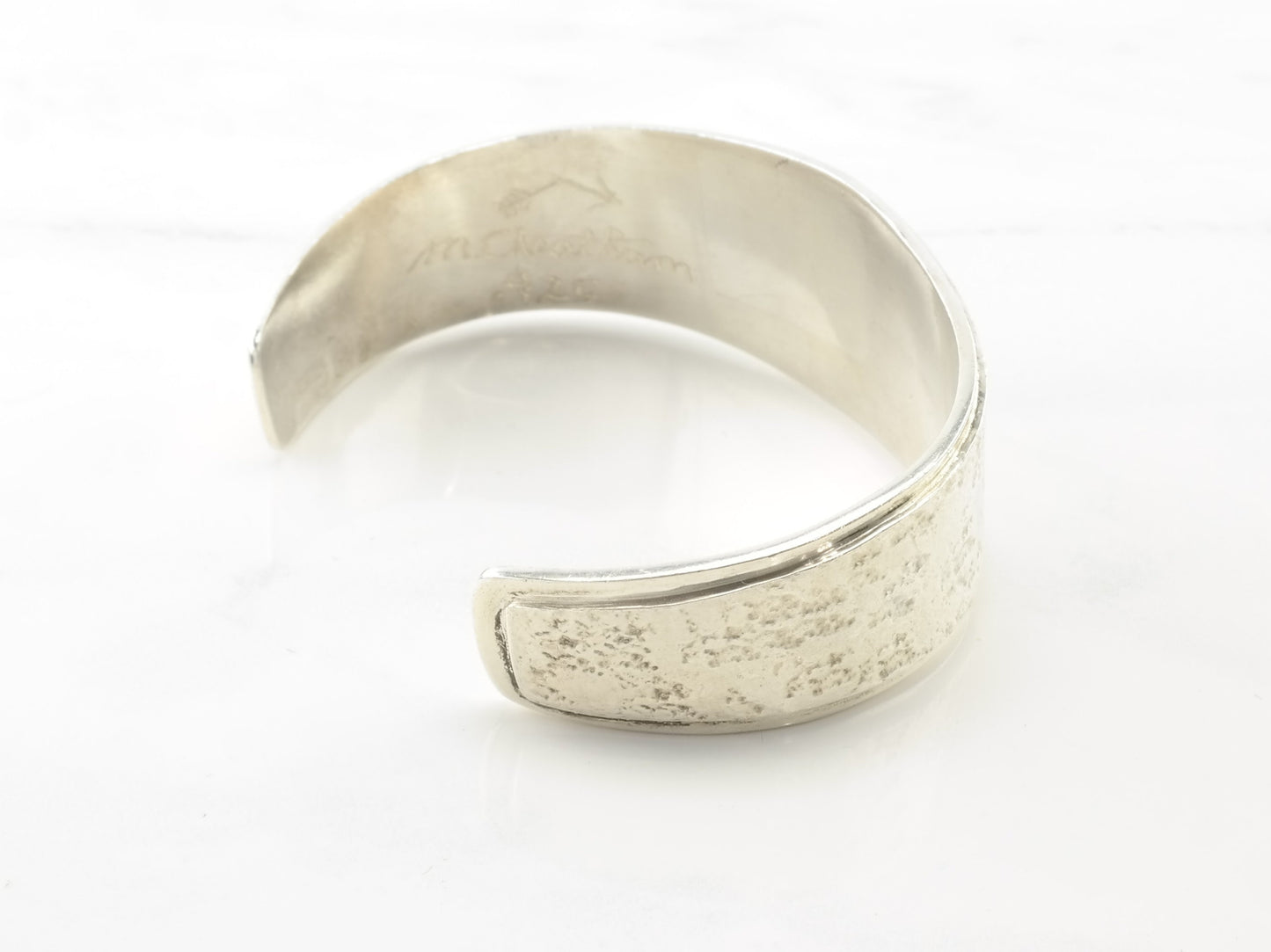 Native American Sterling Silver High Grade Spider Web Turquoise Cuff Bracelet