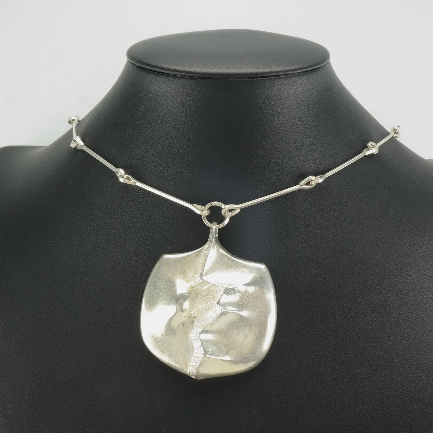 Vintage Modernist Sterling Silver Swedish, Abstract, Modernist Necklace
