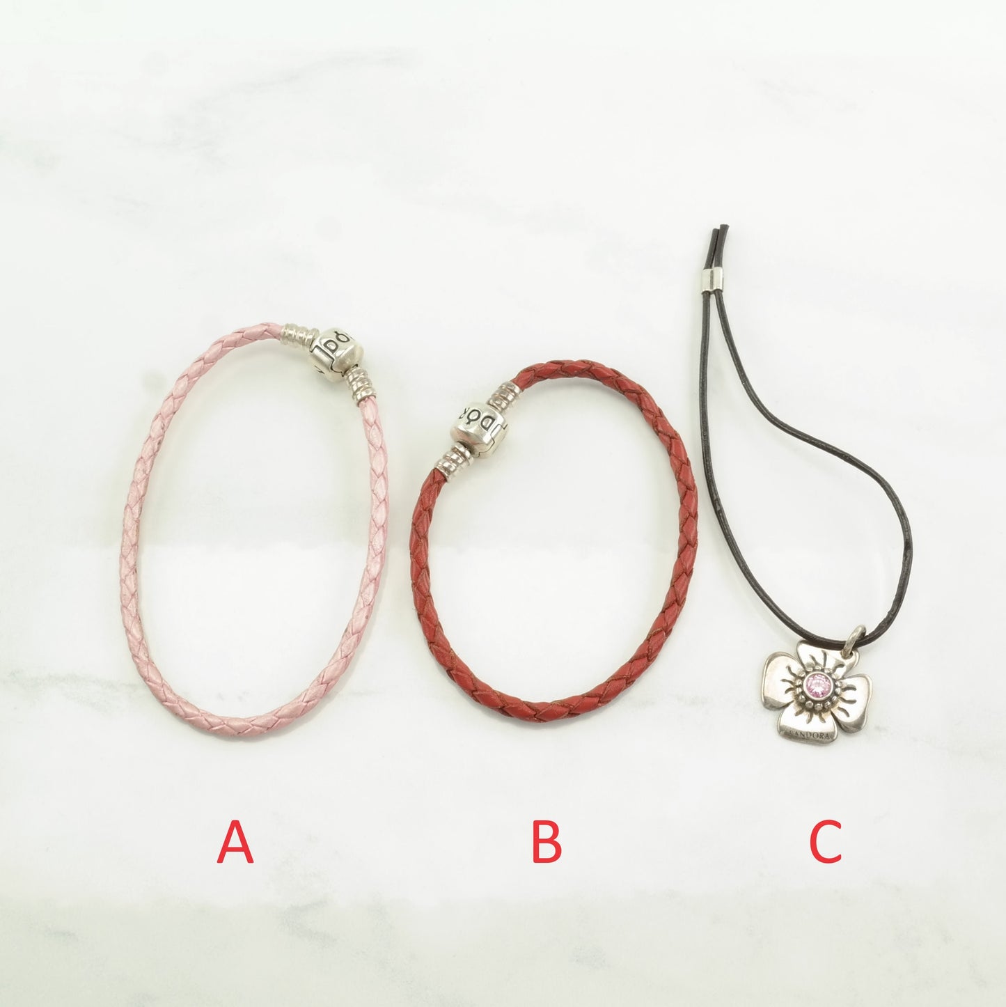 Vintage Pandora Sterling Silver Charm Bracelet