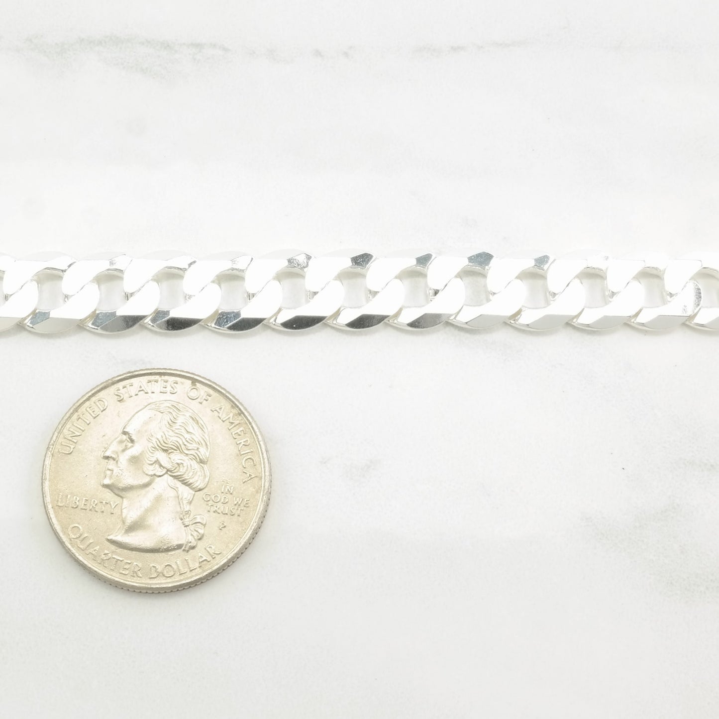 10mm Cuban Chain Sterling Silver Curb Necklace 20 24 Inch
