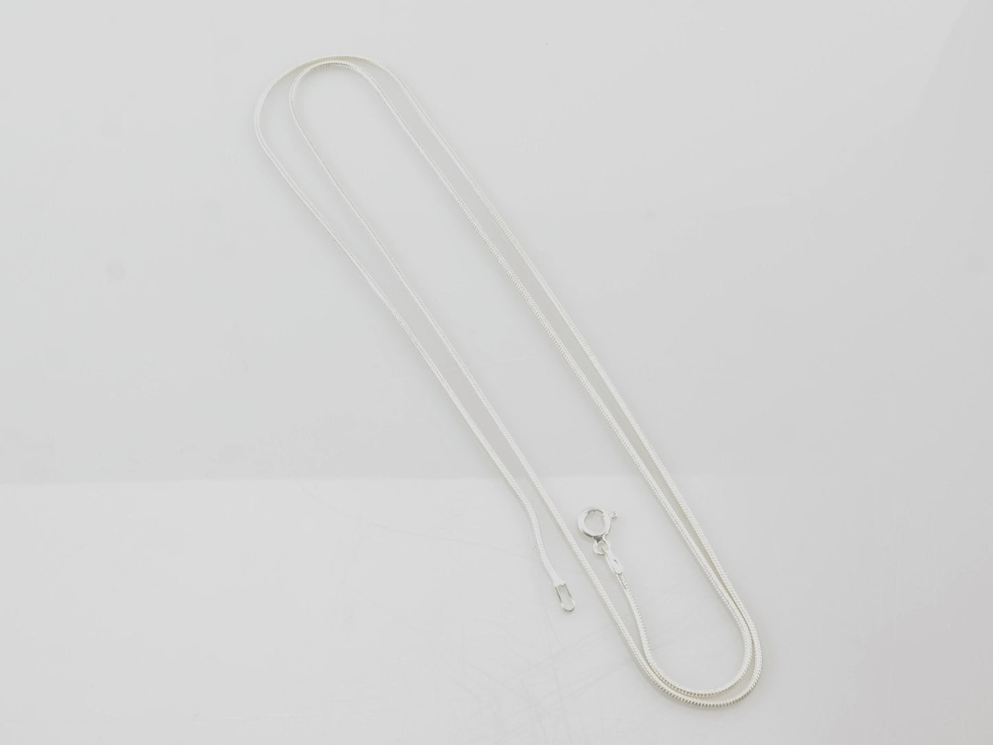 Vintage Italy Sterling Silver 24" 1.3mm Snake Necklace