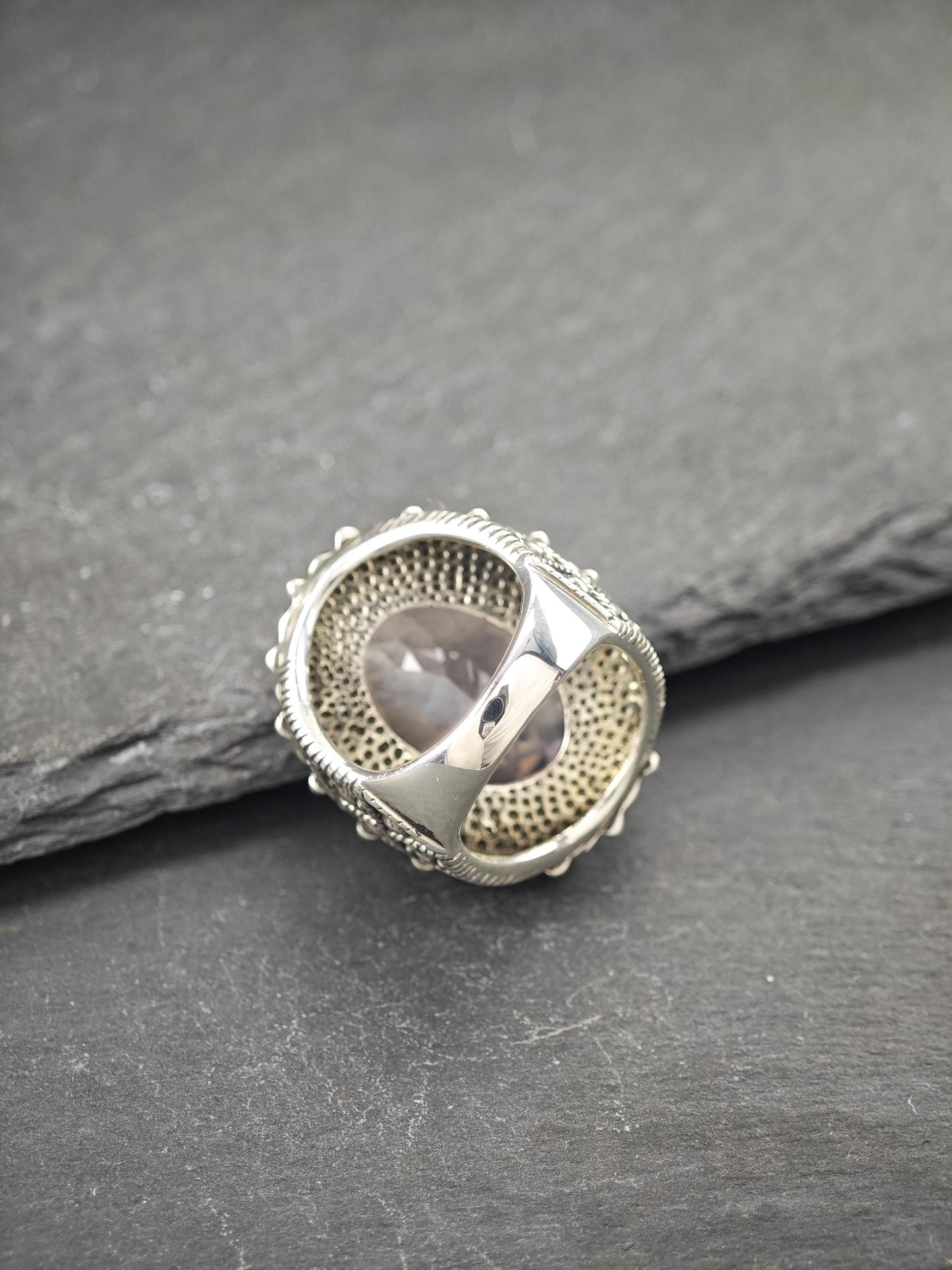 Vintage Nicky Butler Multi-stone Ring Sterling Silver Pink