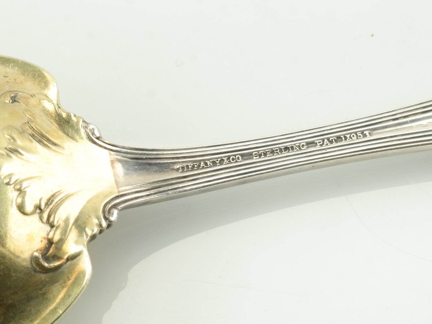 Vintage Sterling Silver Monogrammed Tiffany & Co Serving Colonial Spoon