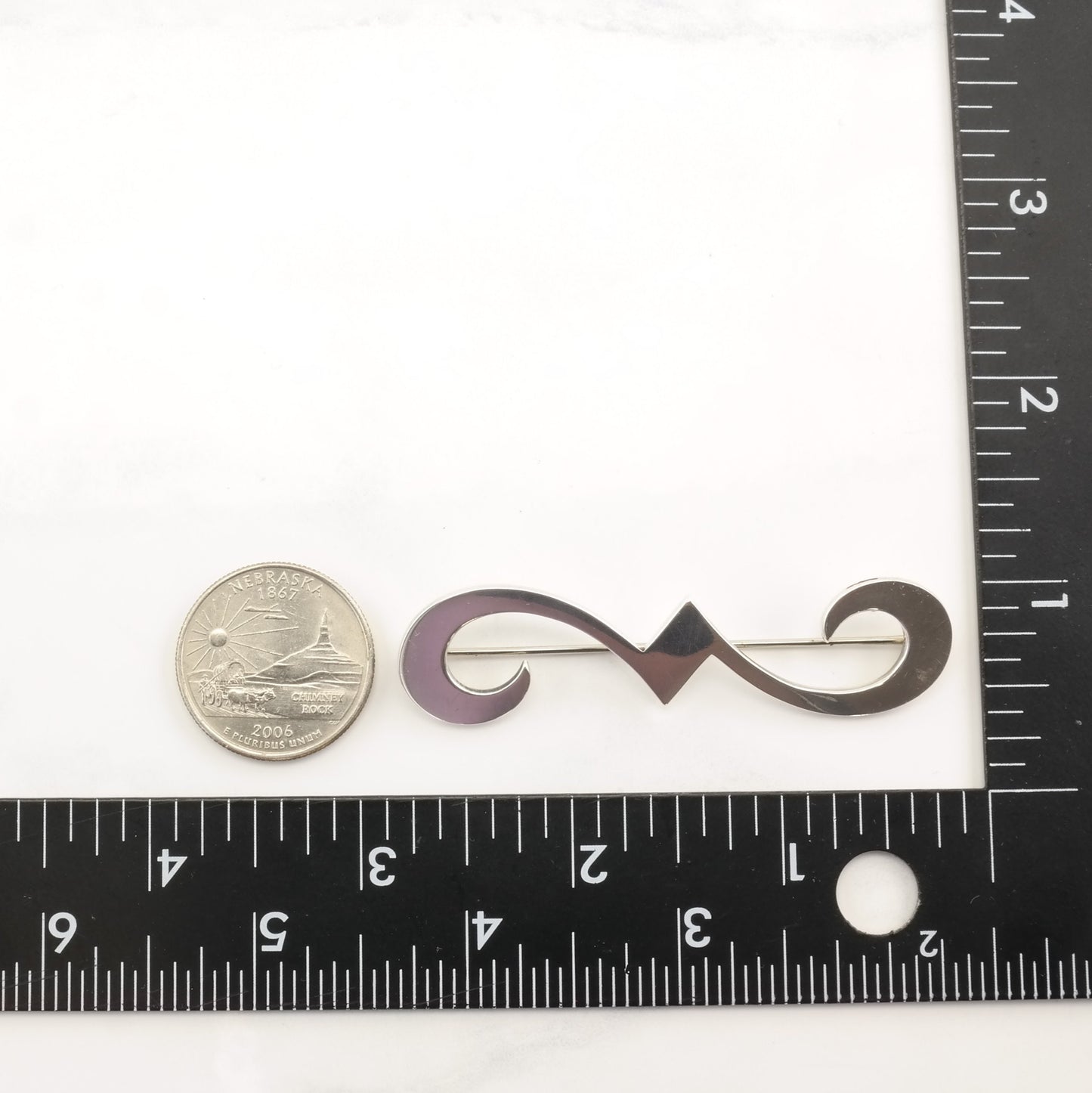 James Avery Sterling Silver Brooch Swirl Retired
