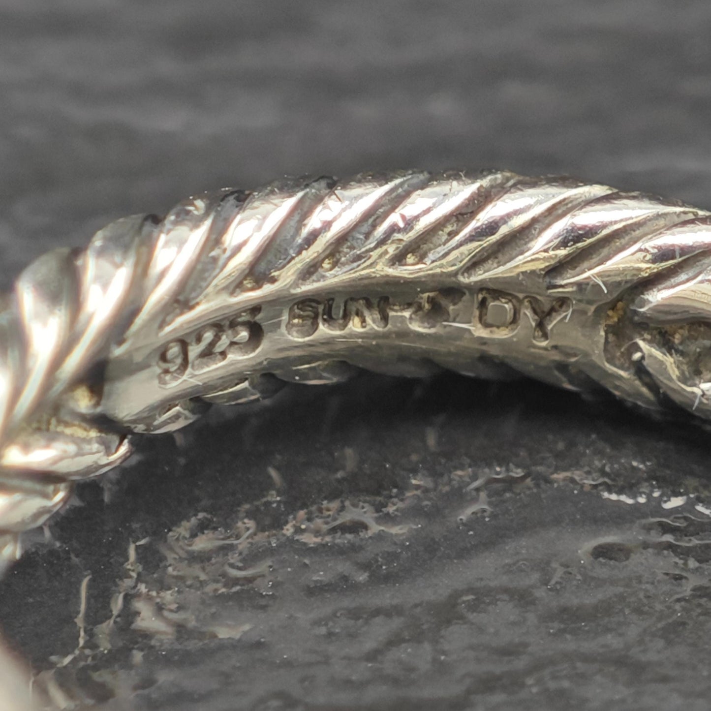 David Yurman Albion Prasiolite Diamond Ring Sterling Silver