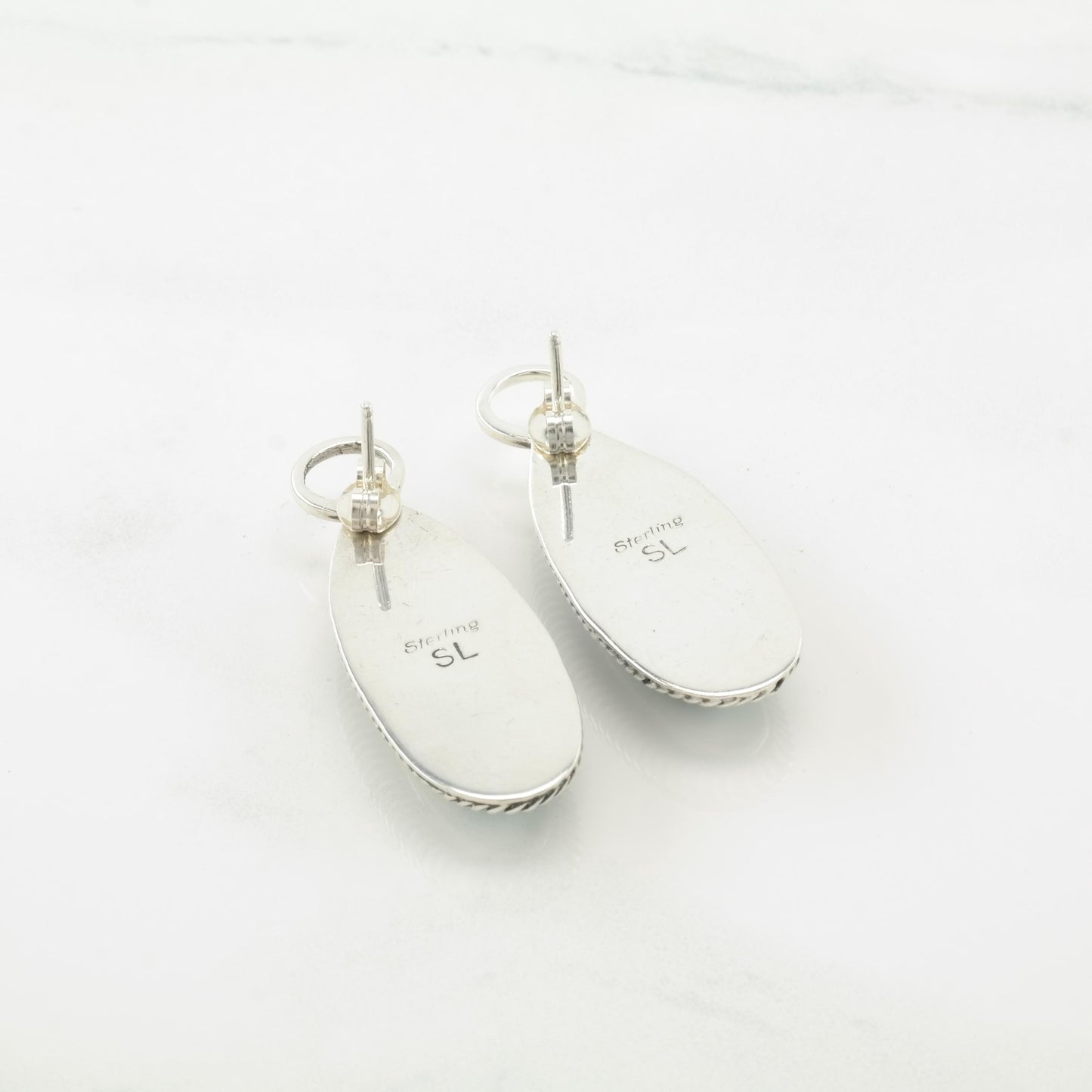 Vintage Modernist Sterling Silver Stud Earrings