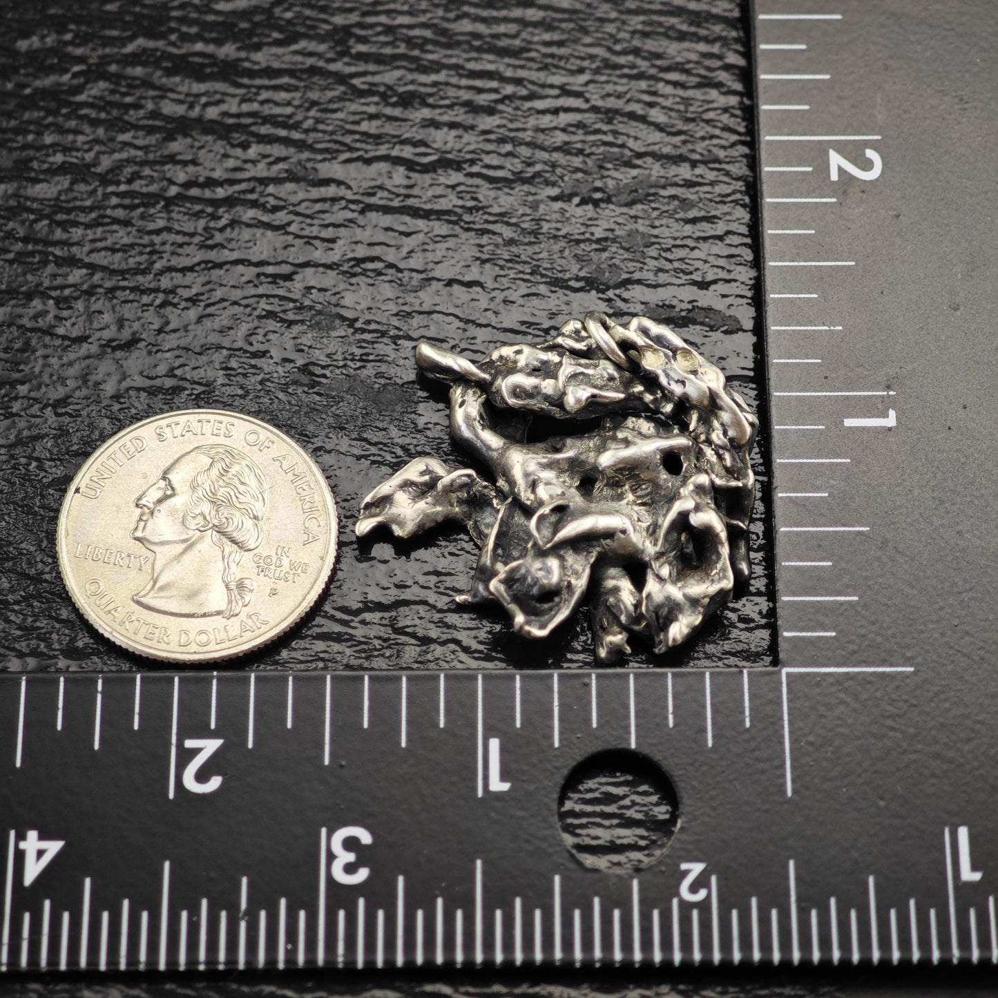 Brutalist Sterling Silver Pendant P3072