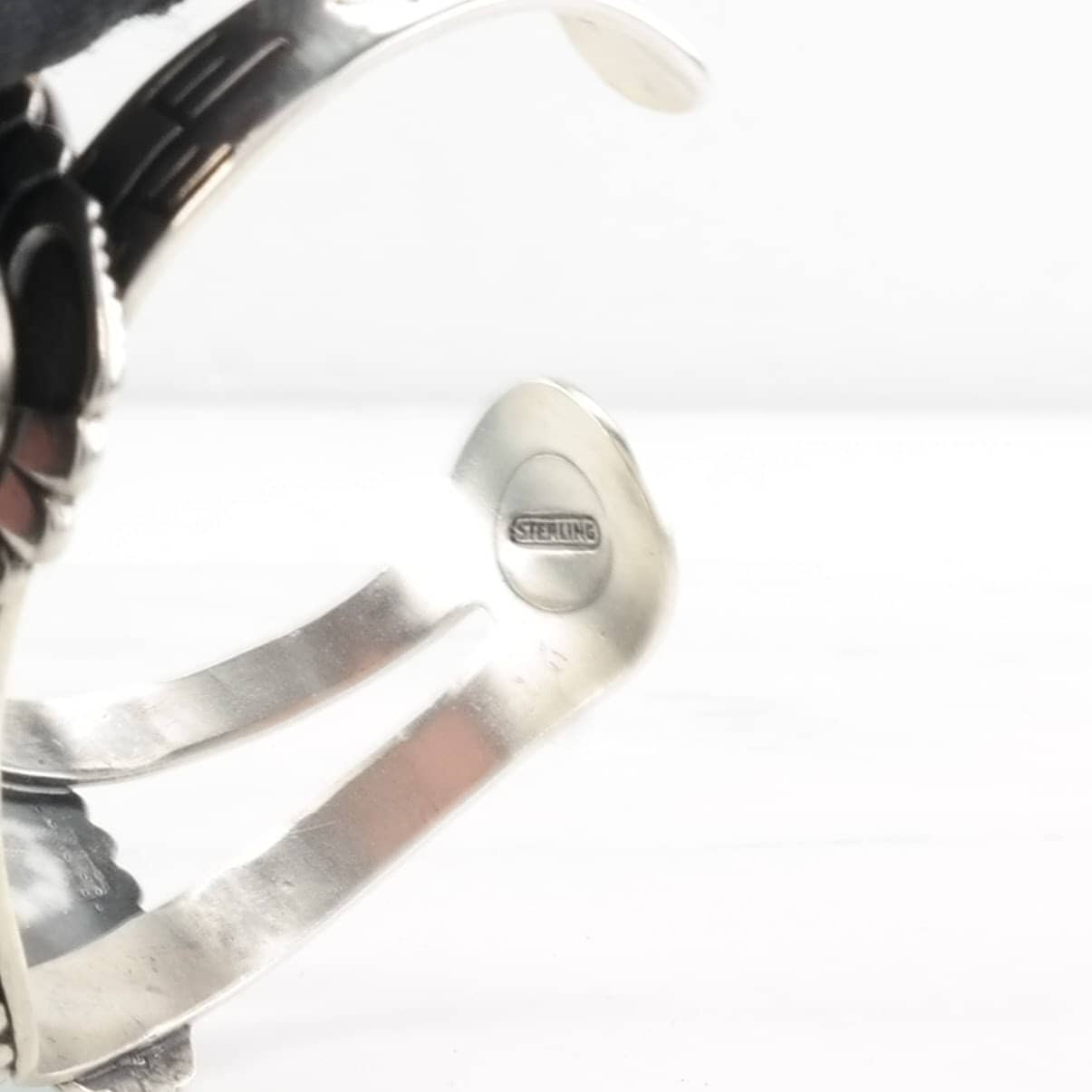 Fred Harvey Era Block Turquoise Cuff Bracelet Sterling Silver Blue Stamped