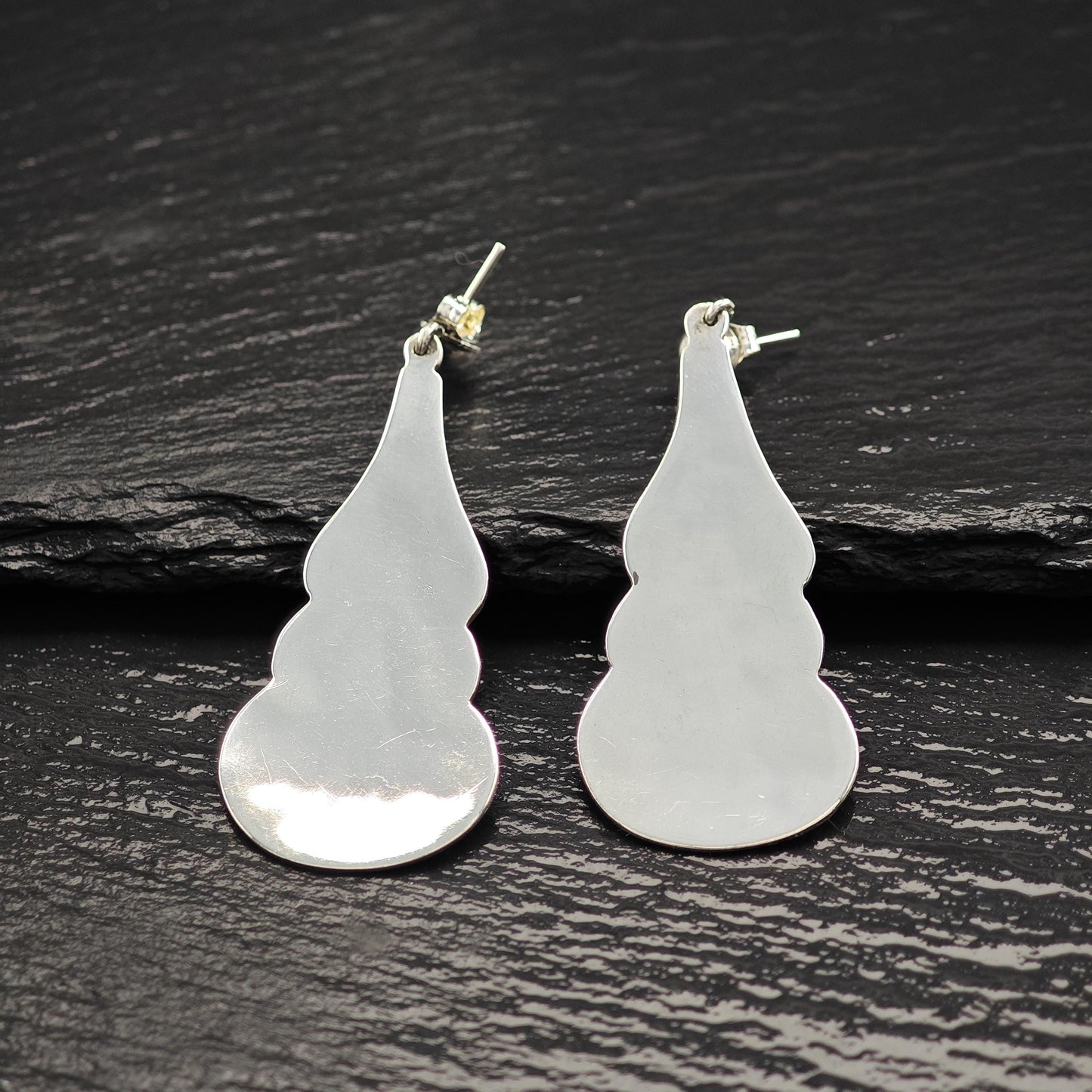 Blue Turquoise Chip Inlay Stud/Dangle Earrings Sterling Silver