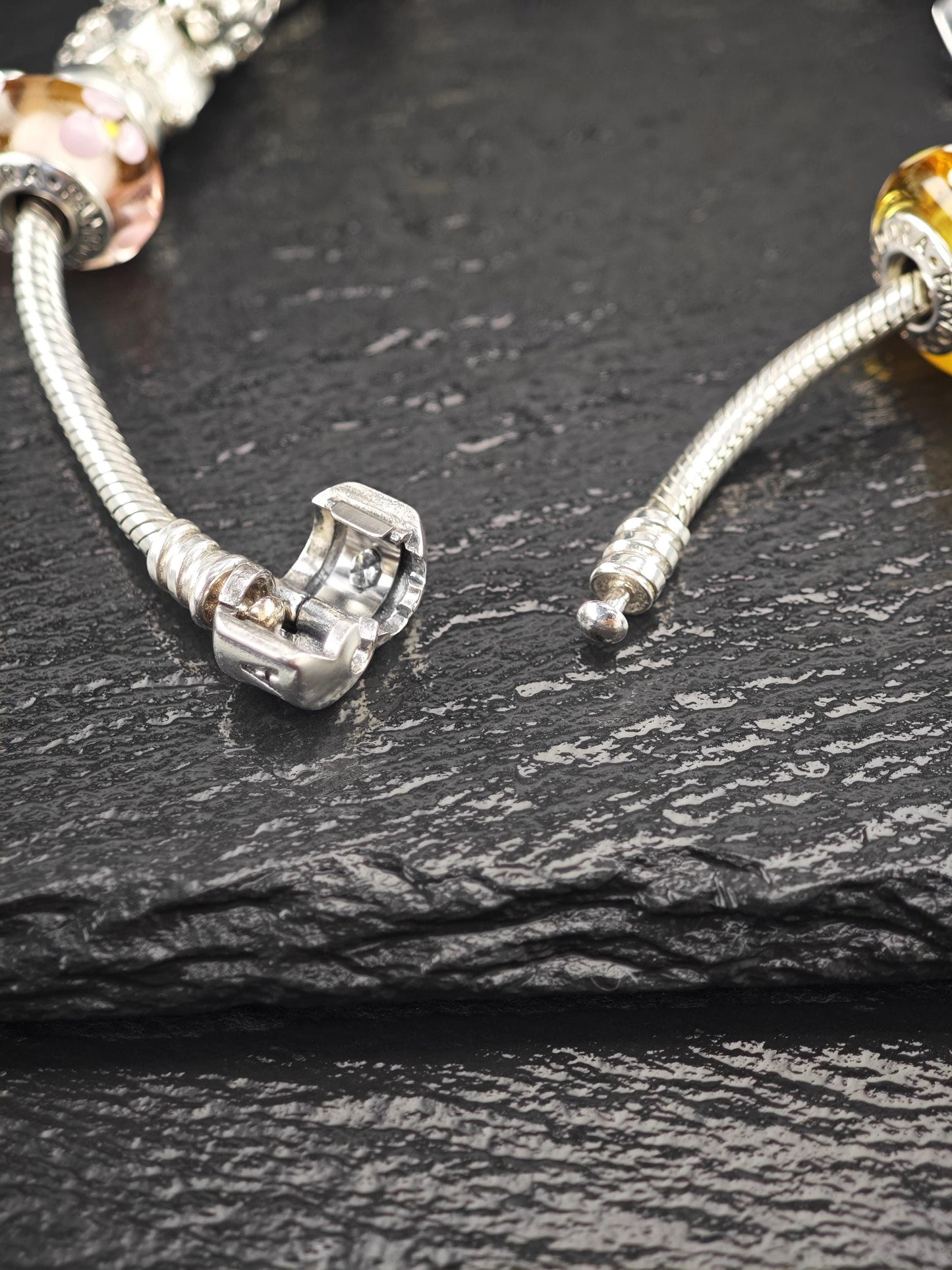 Vintage 19 Pandora Charm Bracelet Sterling Silver