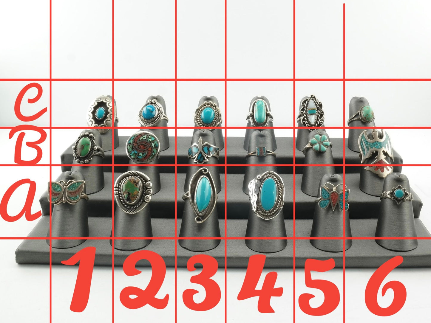 Choice Sterling Silver Turquoise Size 4-5 1/2 Rings Variety