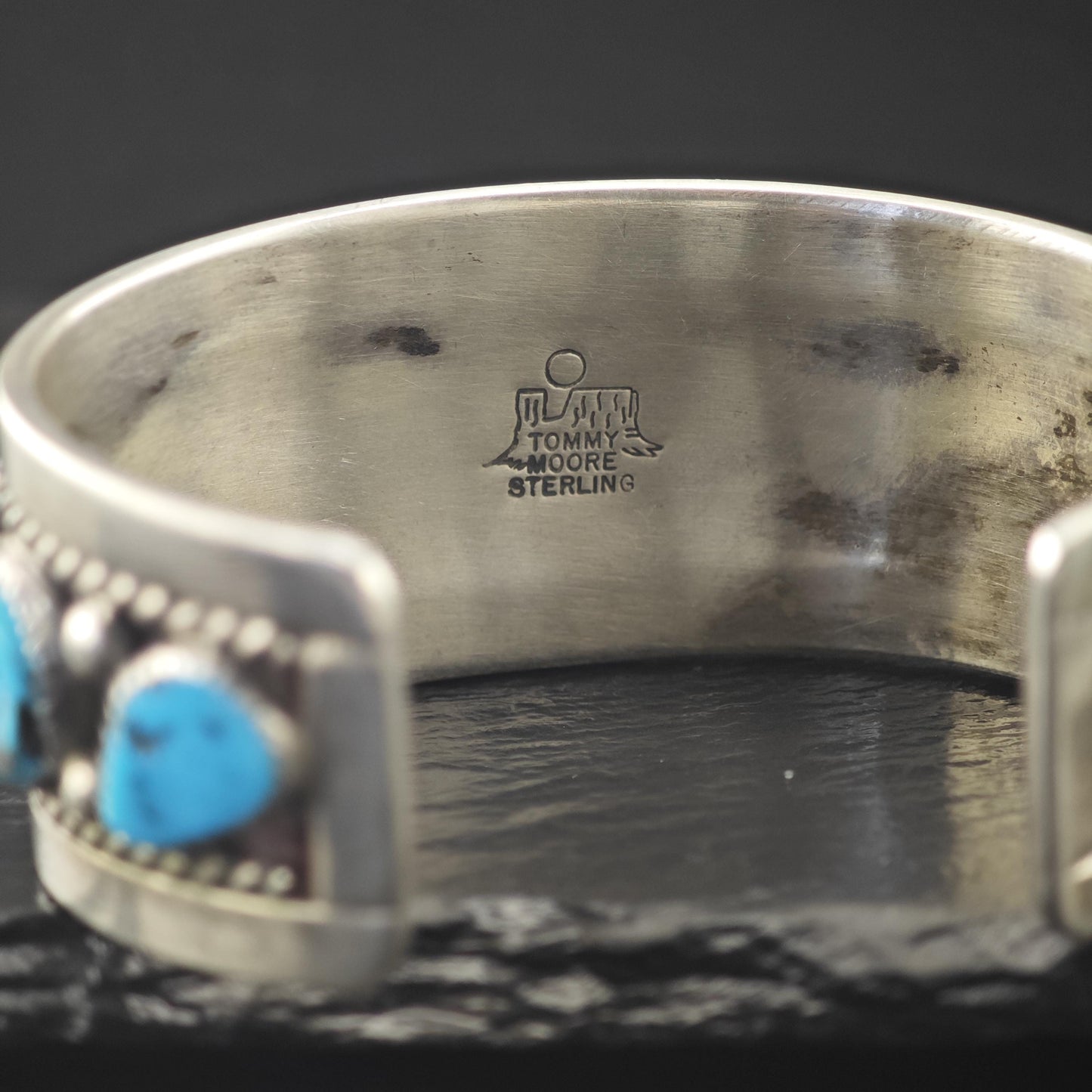 AS IS Turquoise Watch Cuff Sterling Silver Tommy Moore