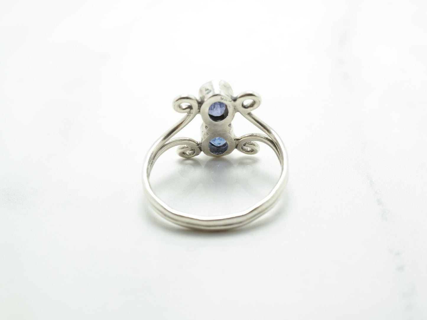 Vintage Sterling Silver Ring Purple Lolite Size 10