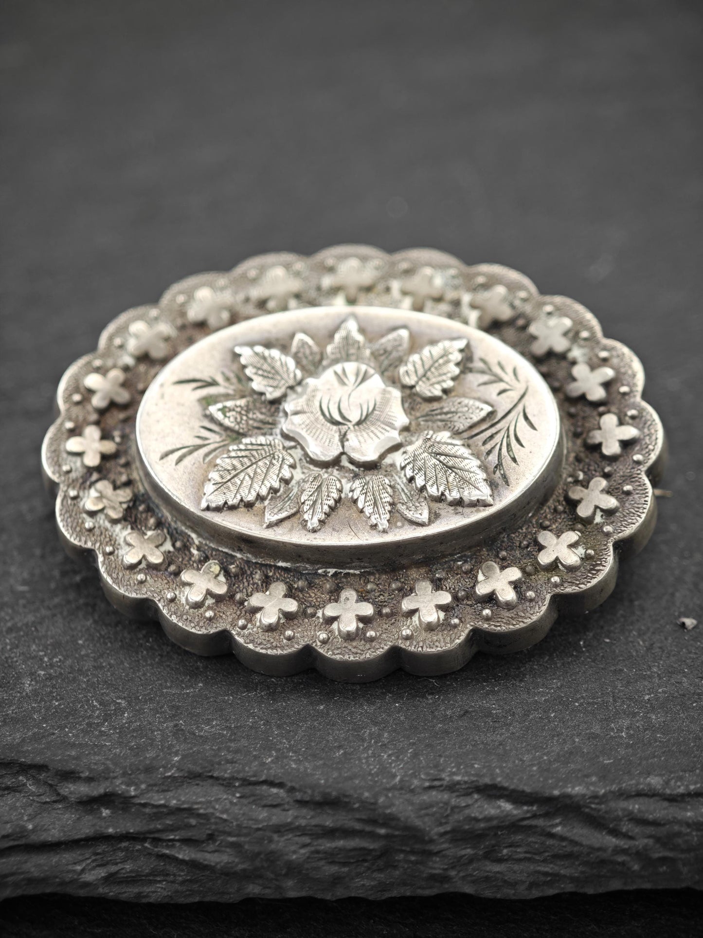 Vintage Victorian, English Brooch Sterling Silver