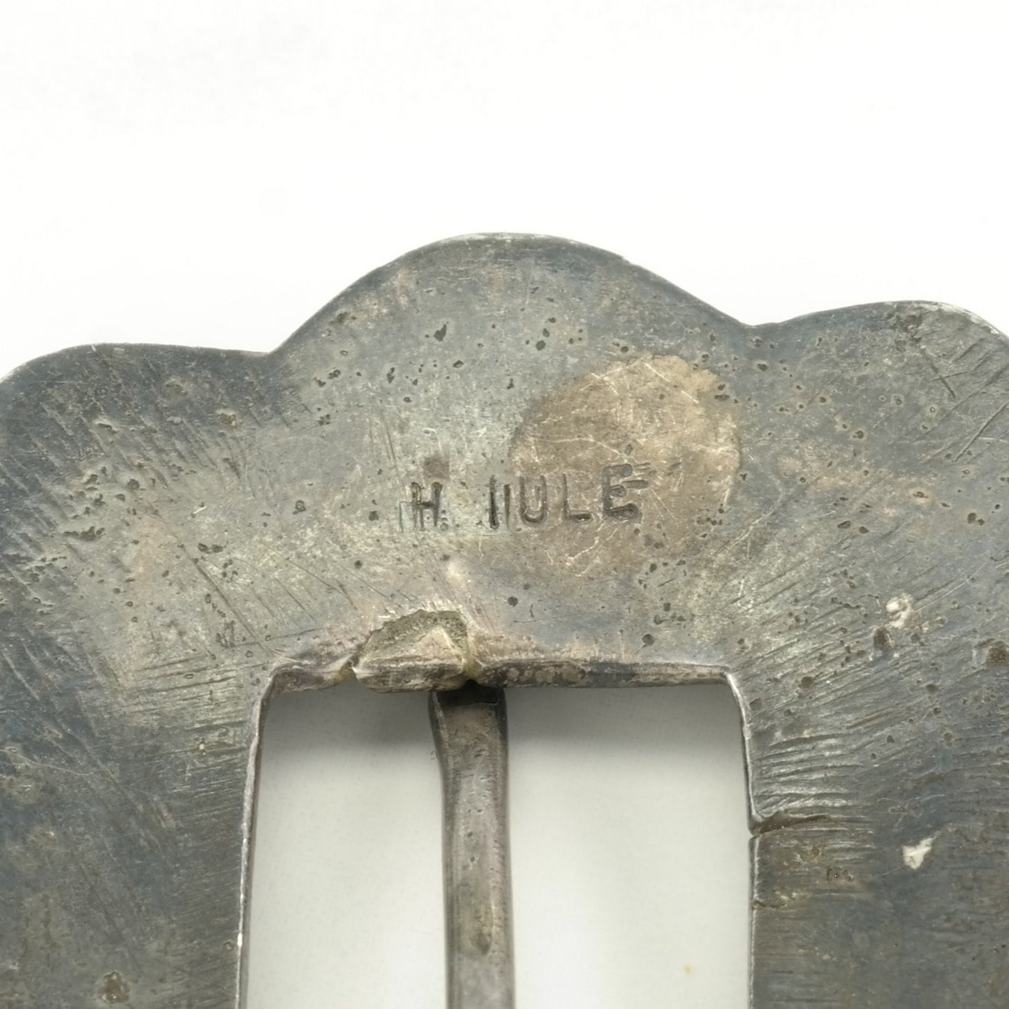 Important Zuni Turquoise Belt Buckle Native American Blue Sterling Silver Horace Iule