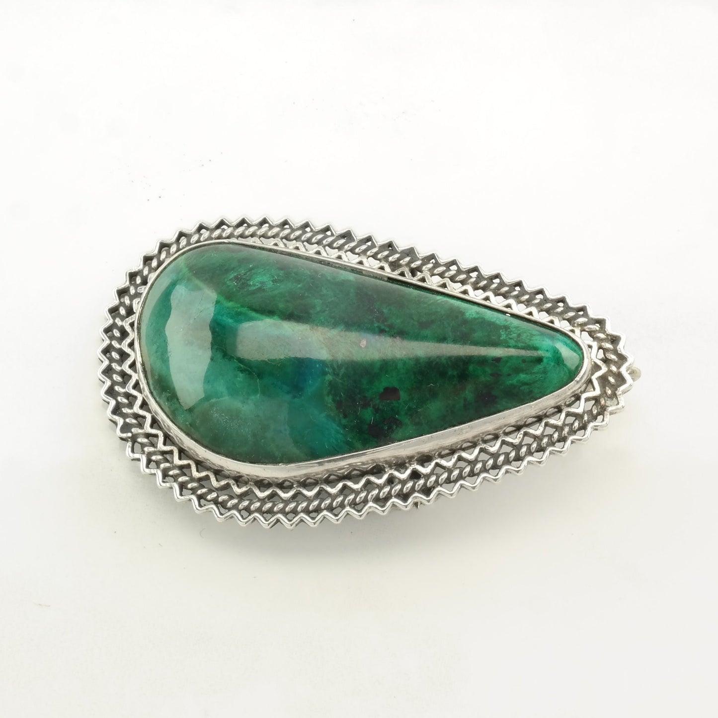 Vintage Israeli Eilat Stone Sterling Silver Pendant