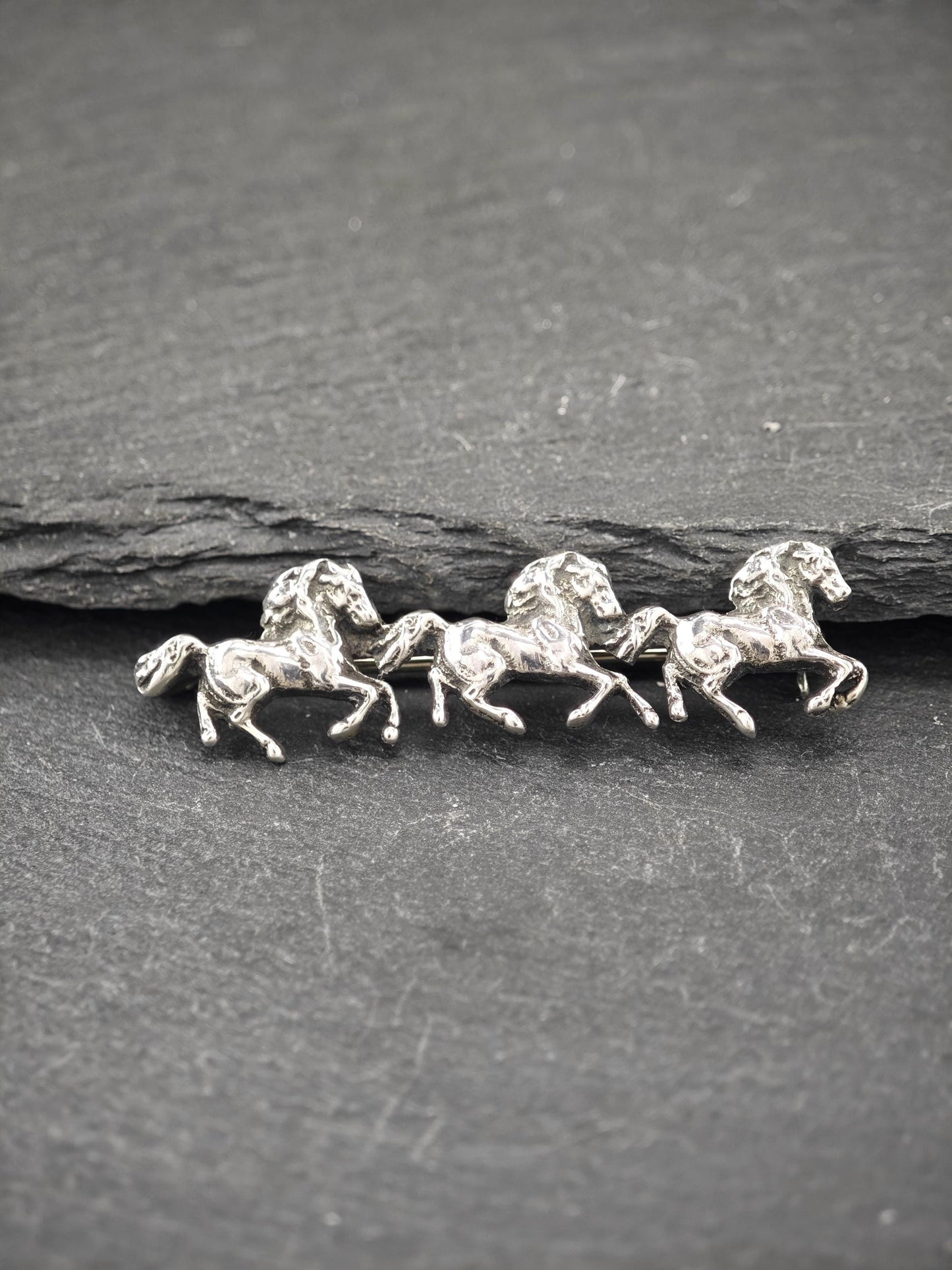 Cini, Horses Sterling Silver Brooch
