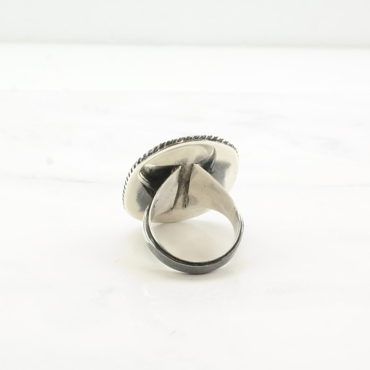 Hopi Sterling Silver Inlay Ring | Lula Bowannie | Vintage Native American Jewelry | Multi-Stone Ring | Size 9 3/4
