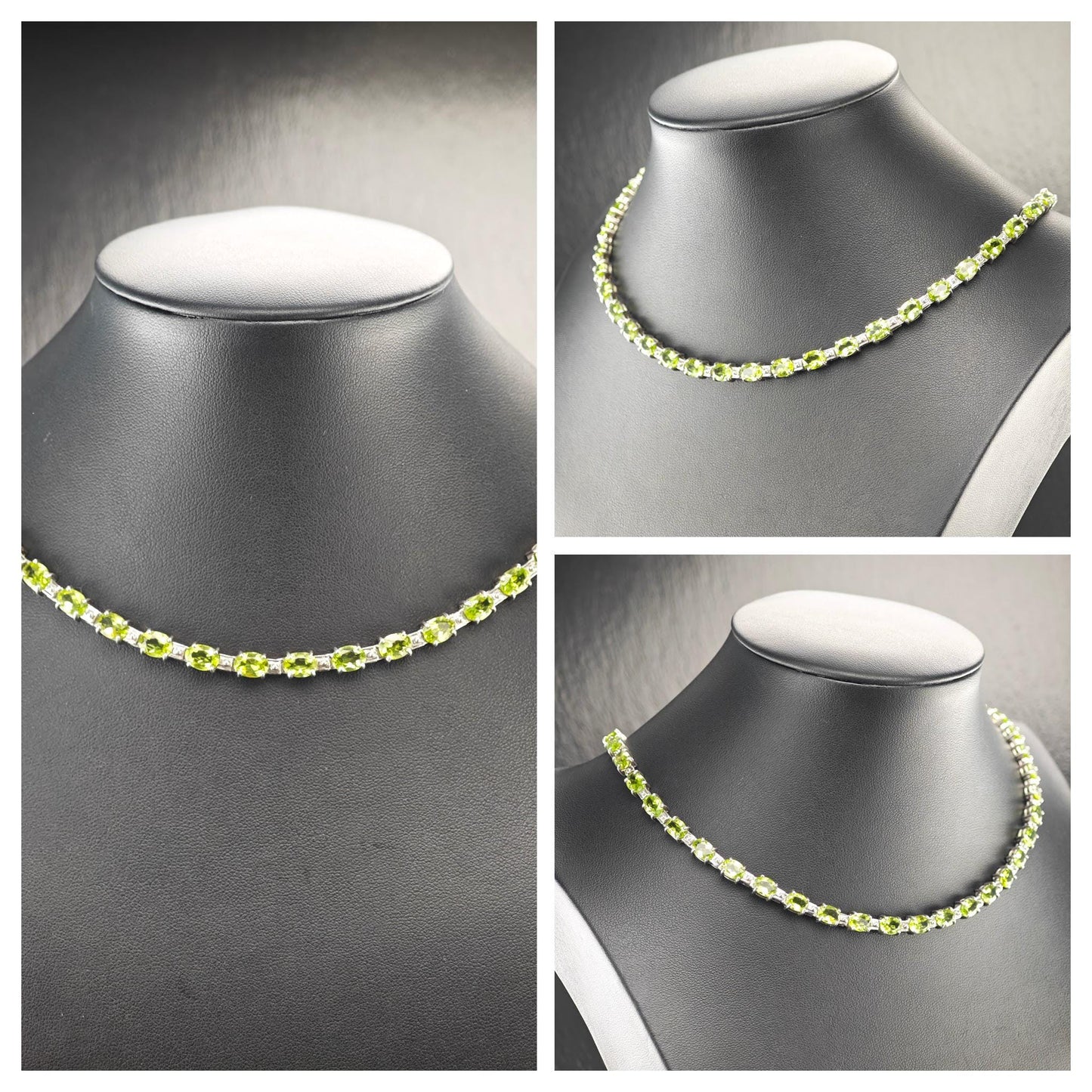 Choice of Gemstone, Topaz, Peridot Necklace Sterling Silver N2475B