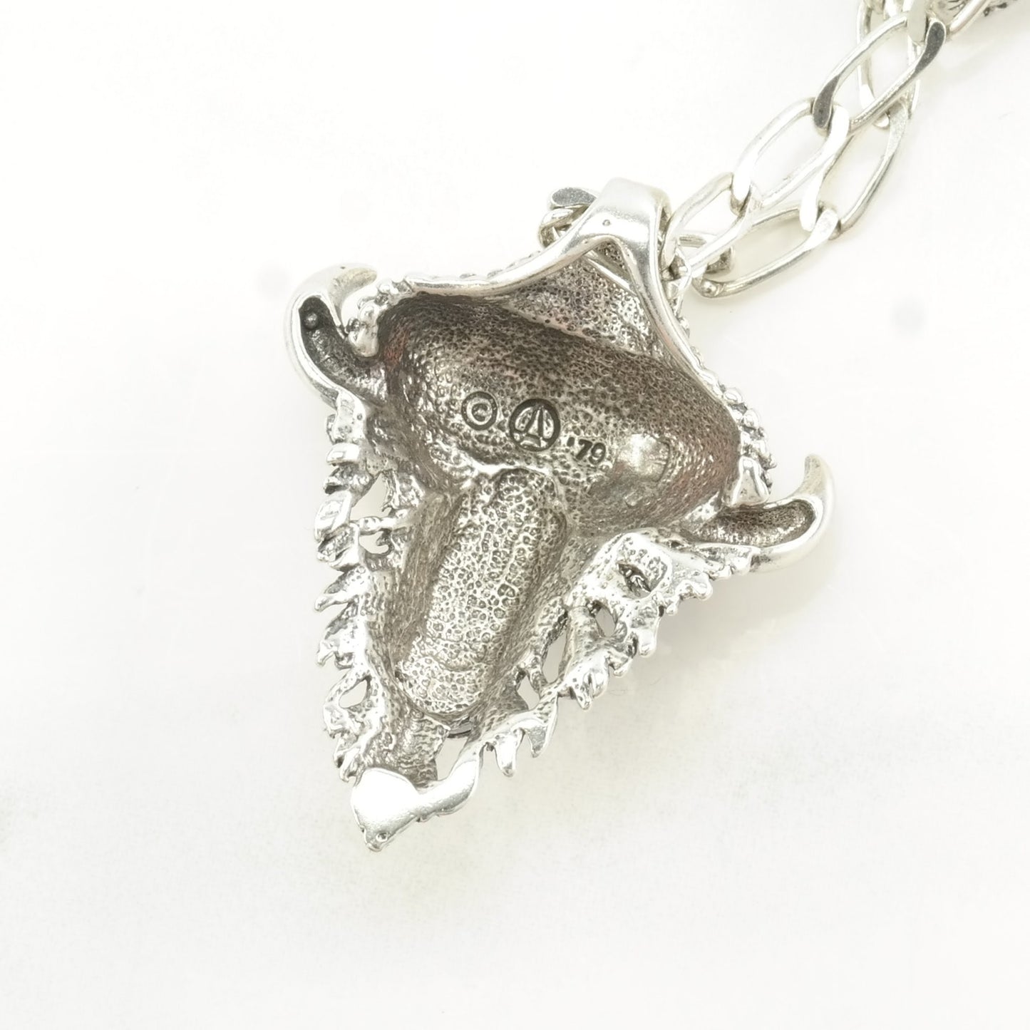 Vintage Sterling Silver Buffalo Western Charms Necklace