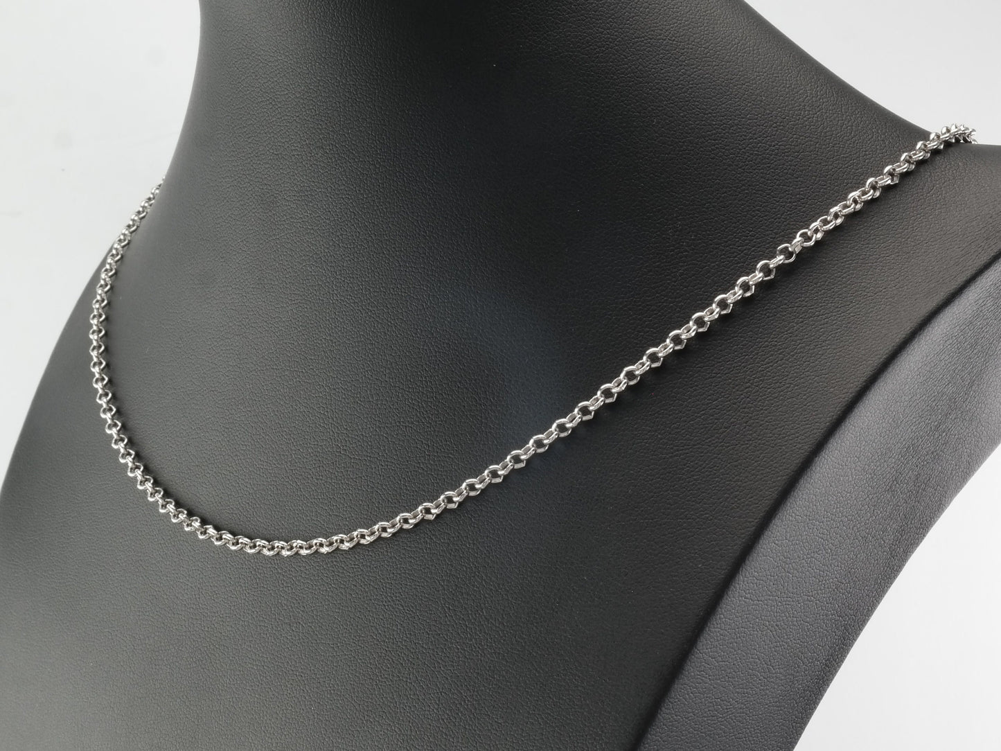 Vintage Minimalist Sterling Silver 3mm 22" Rolo Necklace