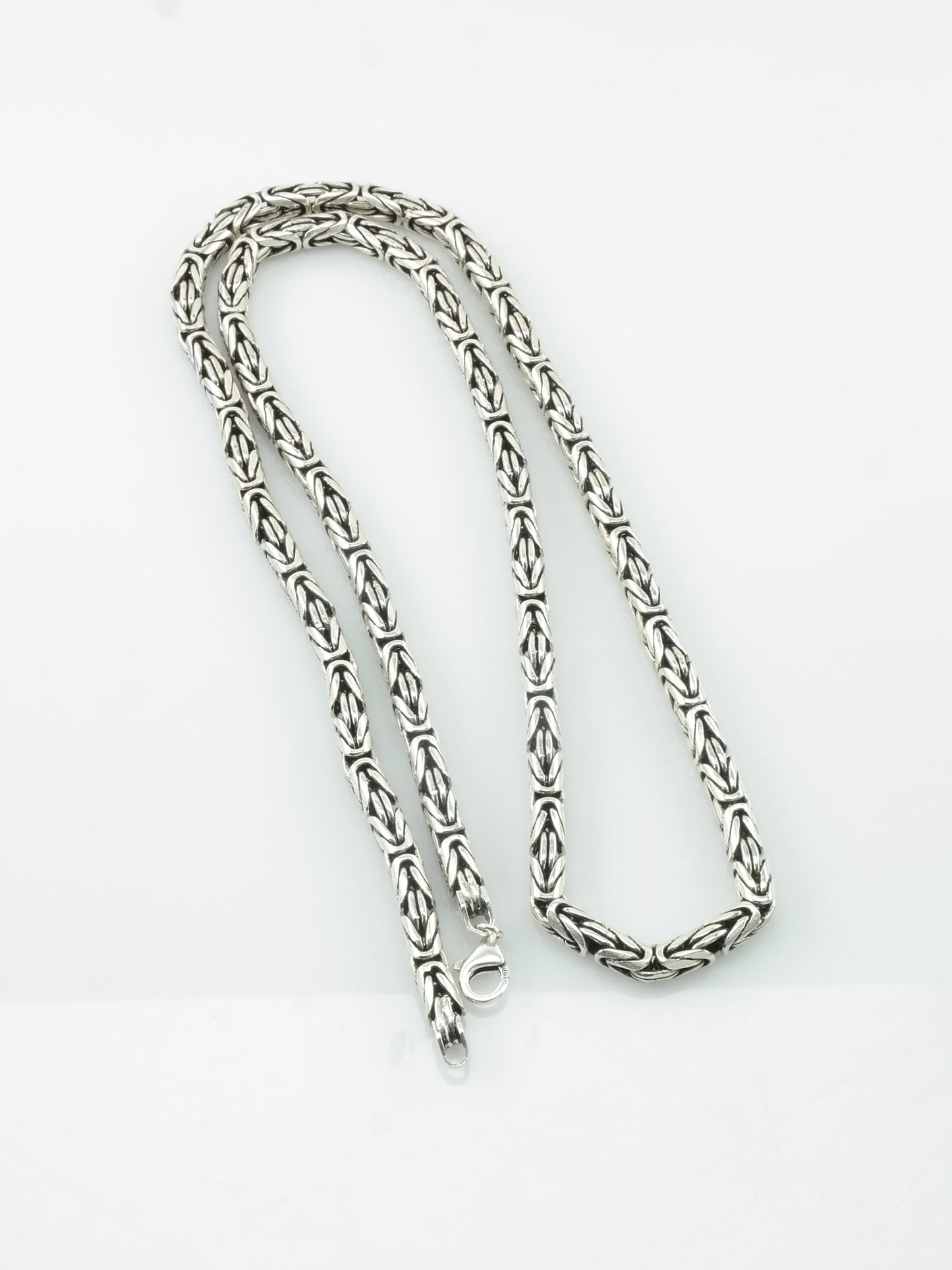 Vintage Southwest Sterling Silver Byzantine 5.2mm Necklace N1516