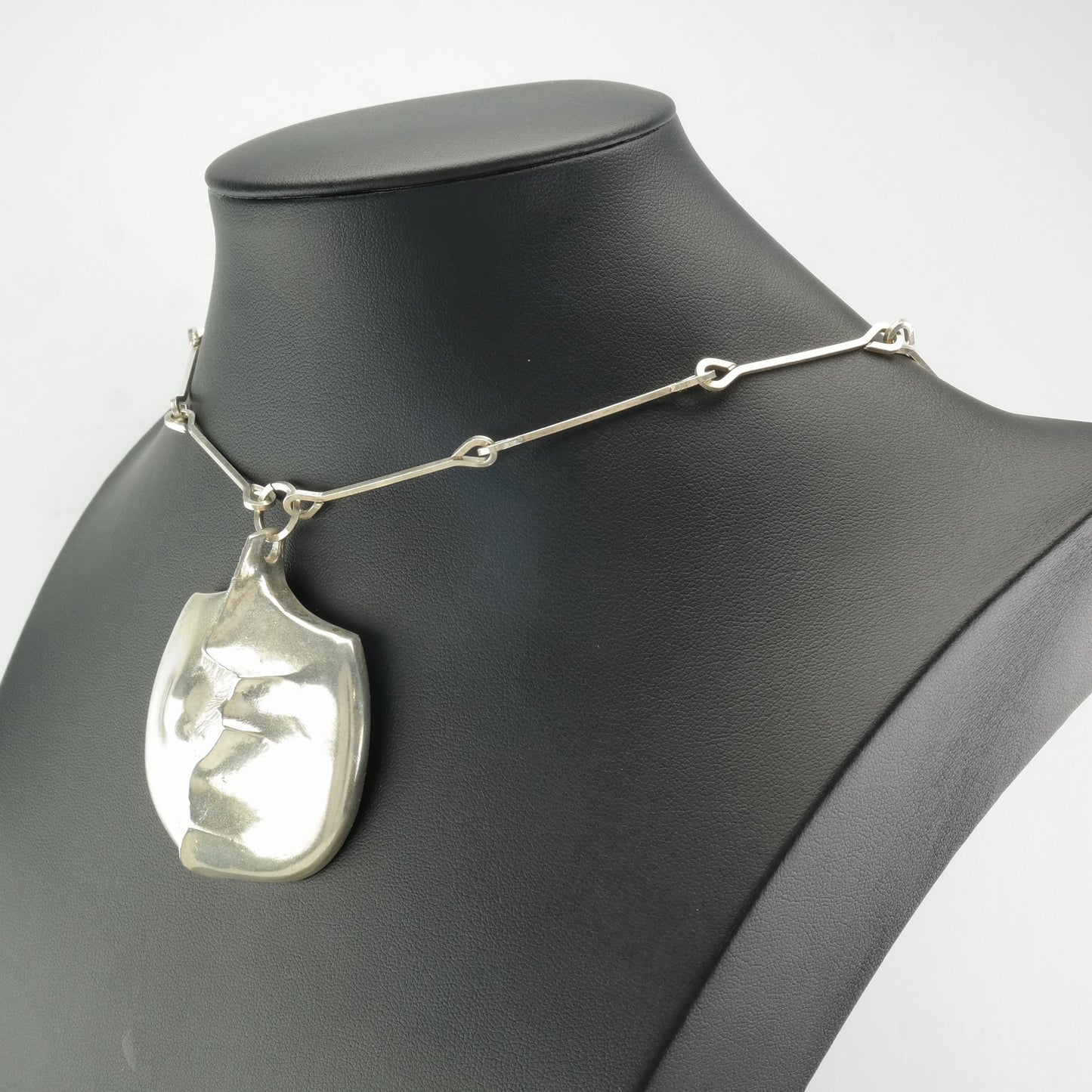 Vintage Modernist Sterling Silver Swedish, Abstract, Modernist Necklace