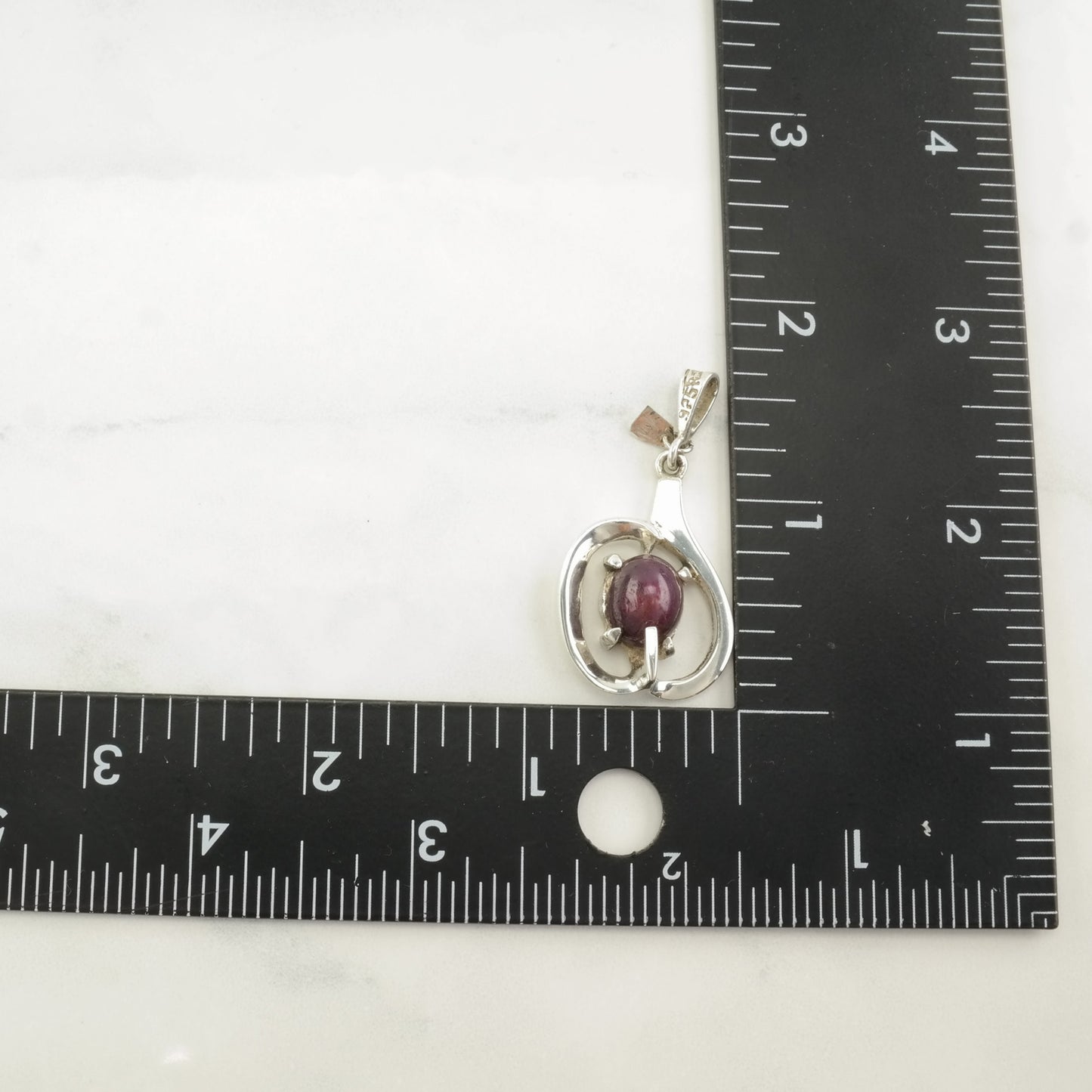 Vintage Taxco Star Sapphire Sterling Silver Pendant