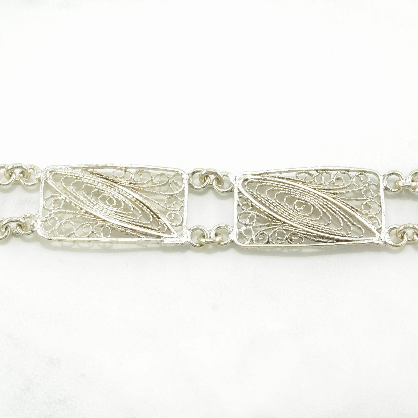 Choice of Vintage Sterling Silver Link Bracelets Filigree