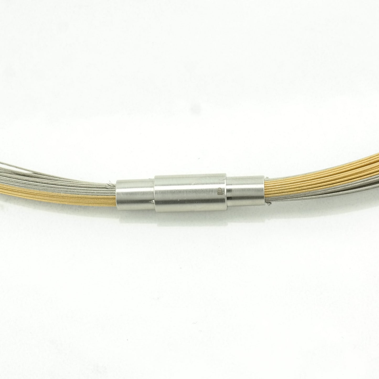 Vintage Designer Sterling Silver Druzy Quartz, Diamonds 24K Accents Necklace