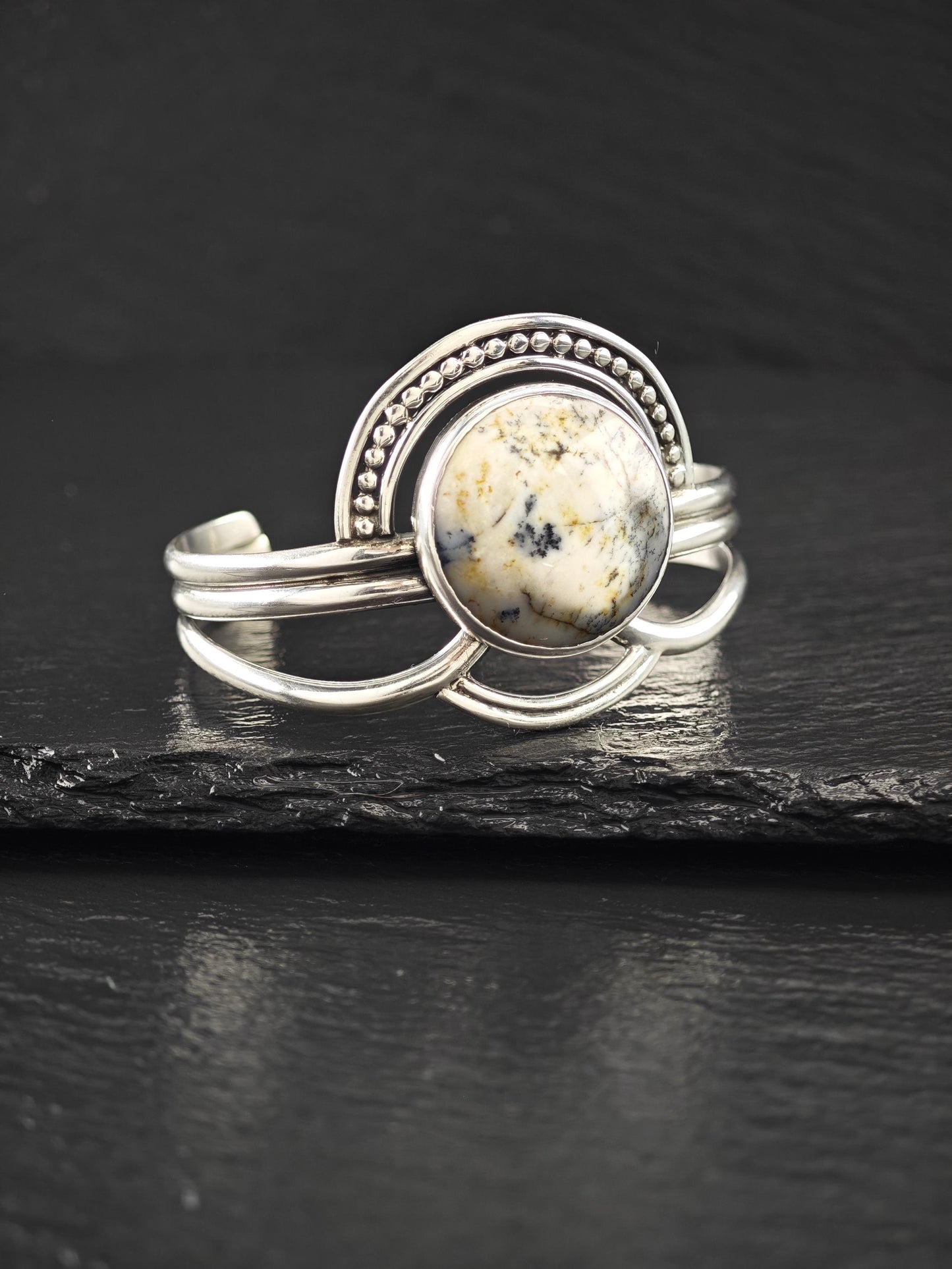 Karnes Stinson Agate Cuff Bracelet Sterling Silver