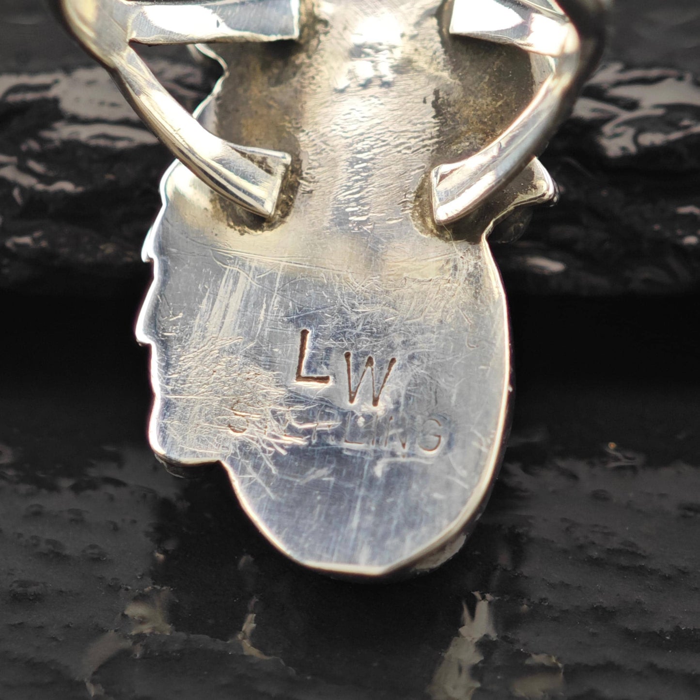 Native American Turquoise, Coral Ring Sterling Silver