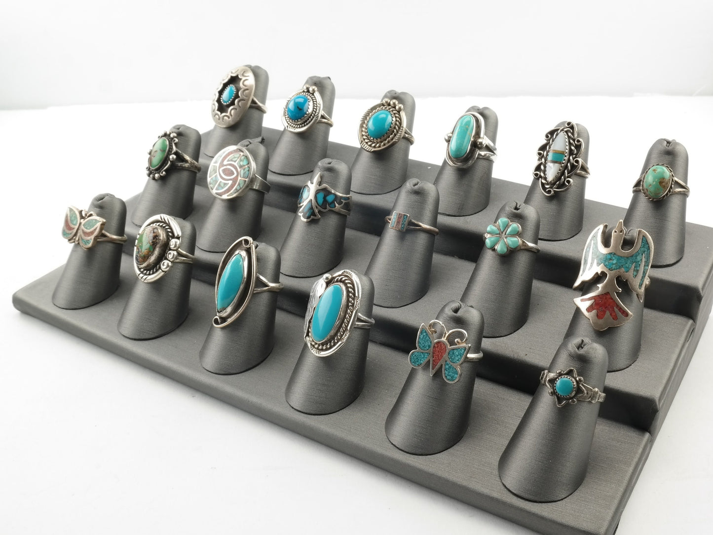 Choice Sterling Silver Turquoise Size 4-5 1/2 Rings Variety